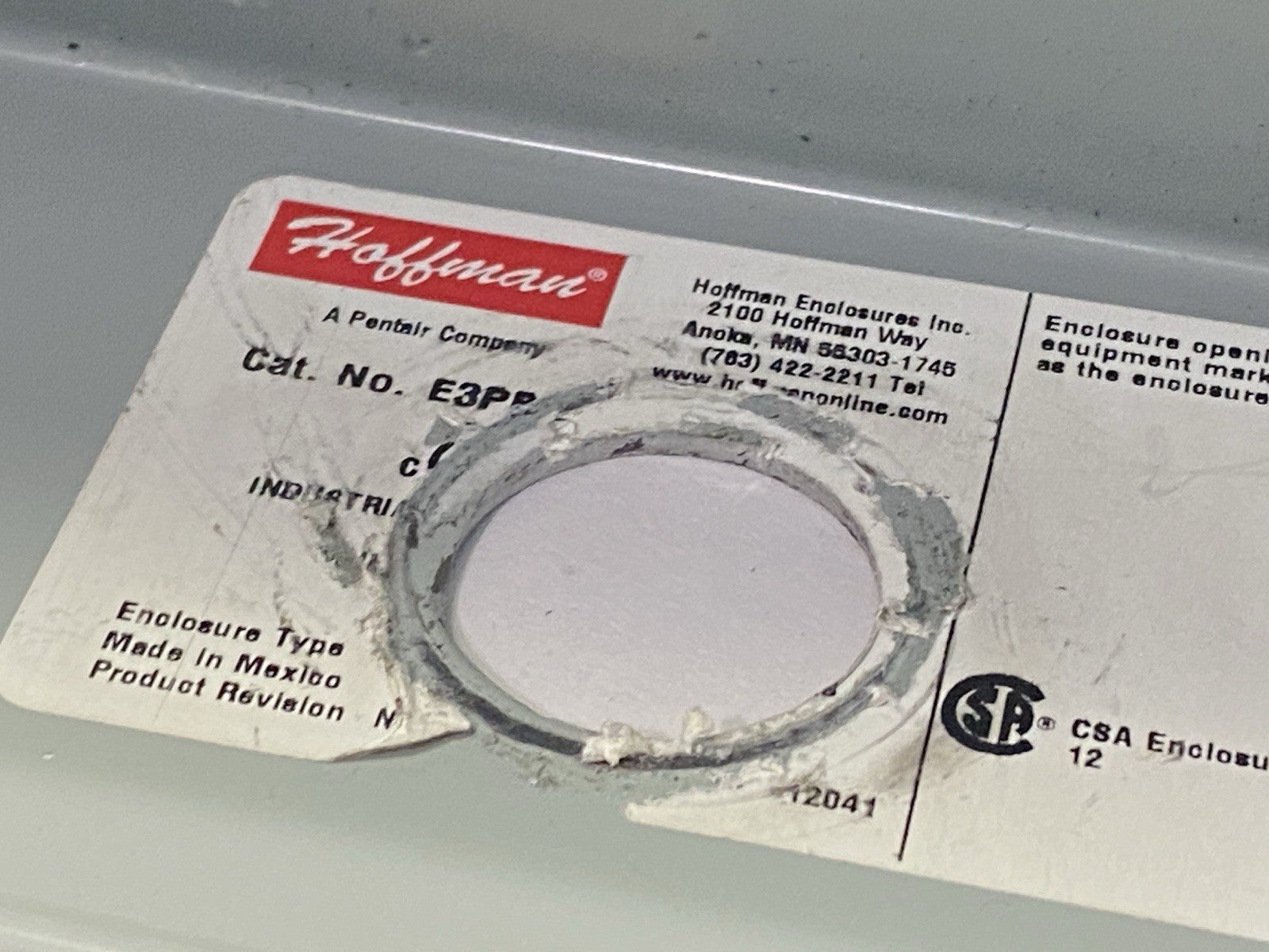 Hoffman E3PB 3-Hole Pushbutton Enclosure Type 12 8" x 3.25" x 2.75" - Maverick Industrial Sales