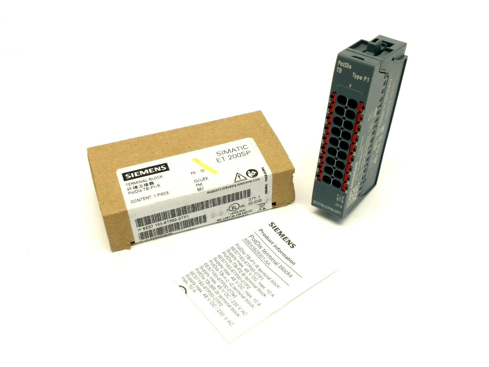 6ES7 193-6TP00-0TP1 | Siemens SIMATIC ET 200SP Potential Distributor Module - New - Maverick Industrial Sales