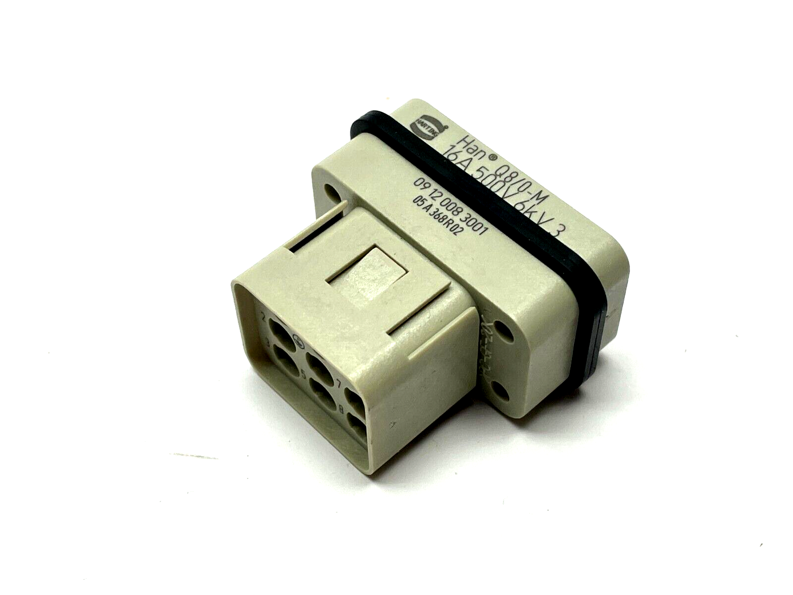 Harting Han Q 8/0 STI-C Heavy Duty Power Connector 09 12 008 3001 LOT OF 8 - Maverick Industrial Sales