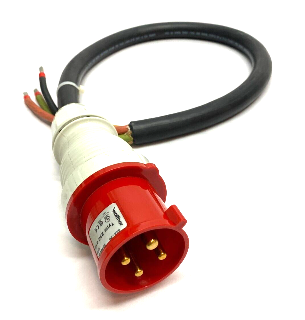 Walther 230419 Pin and Sleeve Splashproof Plug Receptacle IP44 380VAC 30A-7h - Maverick Industrial Sales
