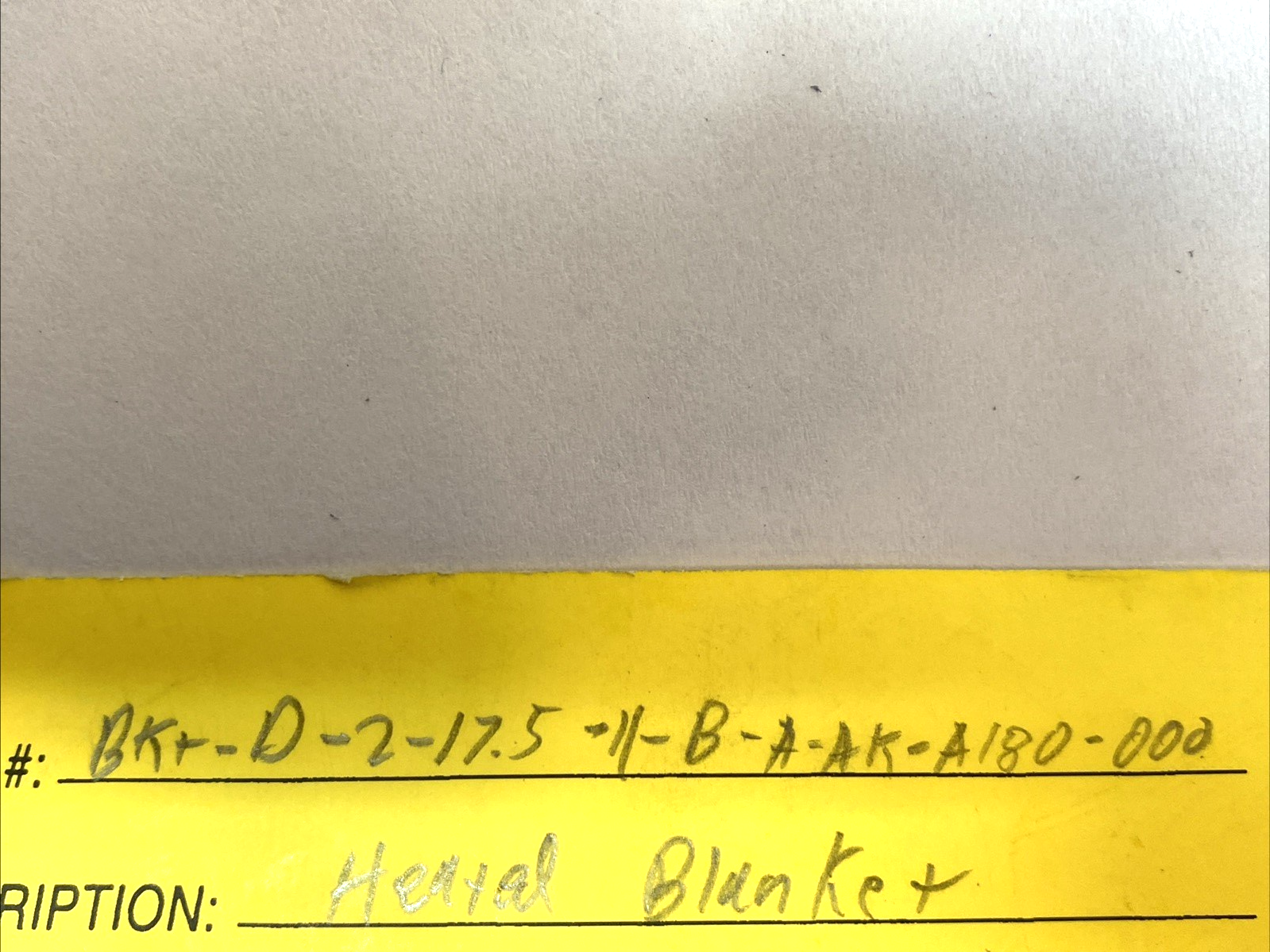 Unique Heated BKT-D-2-17.5-11-B-A-A-1-AK-A180-000 Industrial Heated Blanket - Maverick Industrial Sales