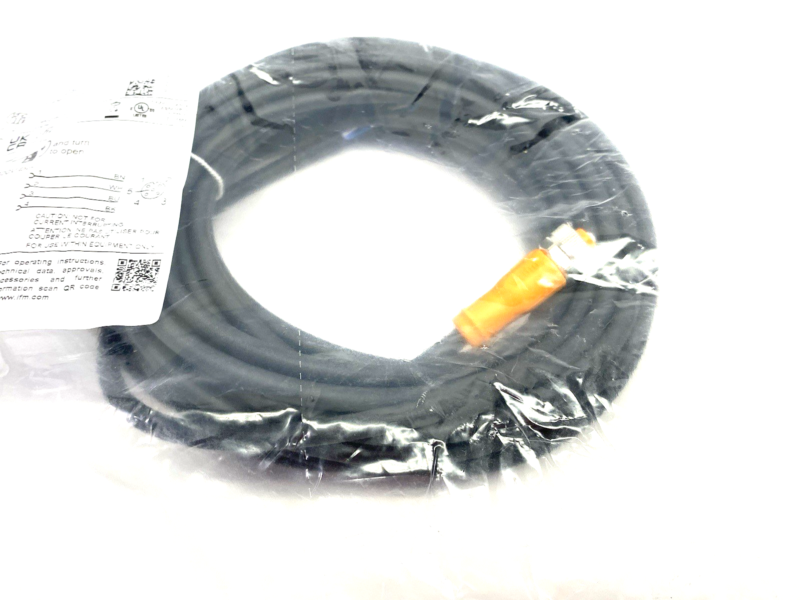 EVC708 | Ifm Single Ended Female Cordset 10m M12 ADOGH040MSP0010H04 - New - Maverick Industrial Sales