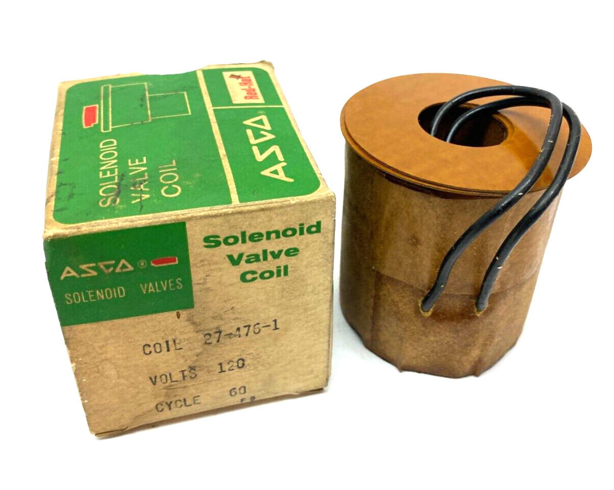 Asco 27-476-1 Red Hat Solenoid Valve Replacement Coil 120V Cycle 60 - Maverick Industrial Sales