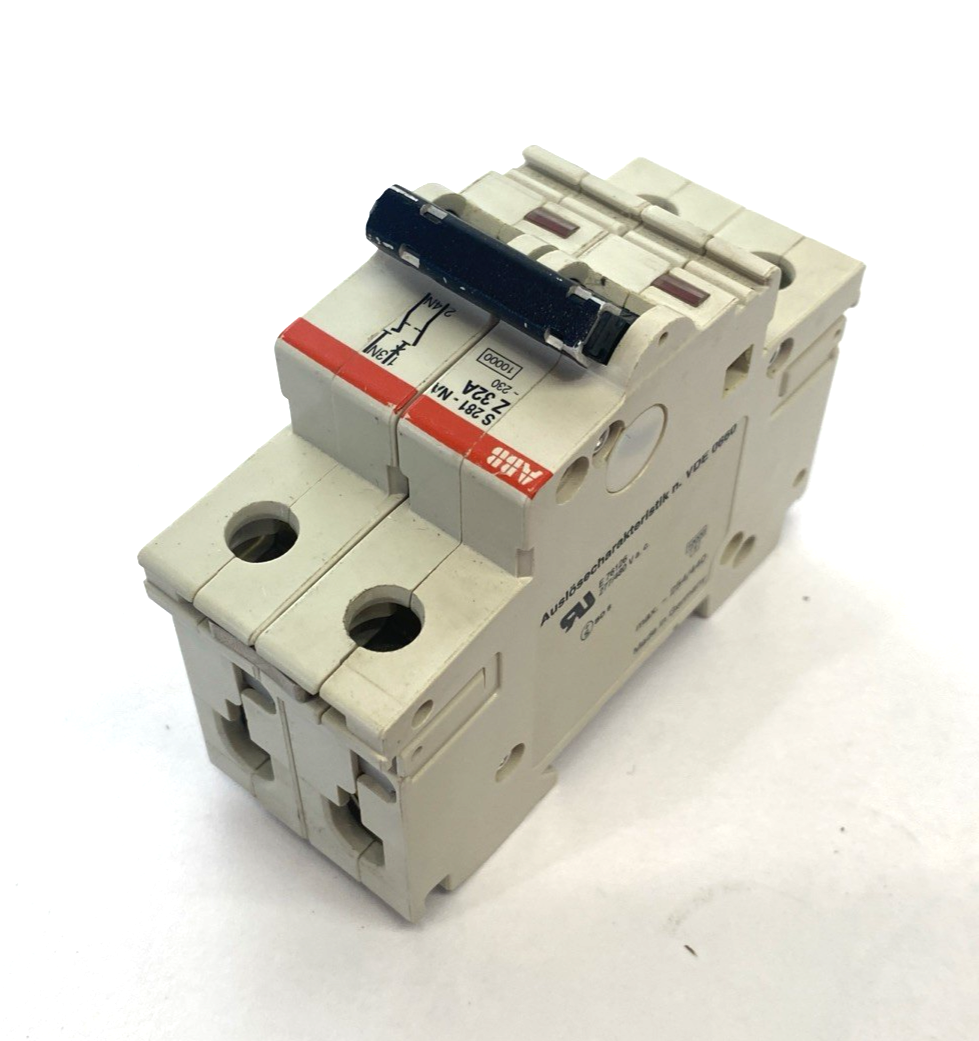 S281-NA Z 32A | ABB Miniature Circuit Breaker 2-Pole, DIN Rail Contact - Used - Maverick Industrial Sales