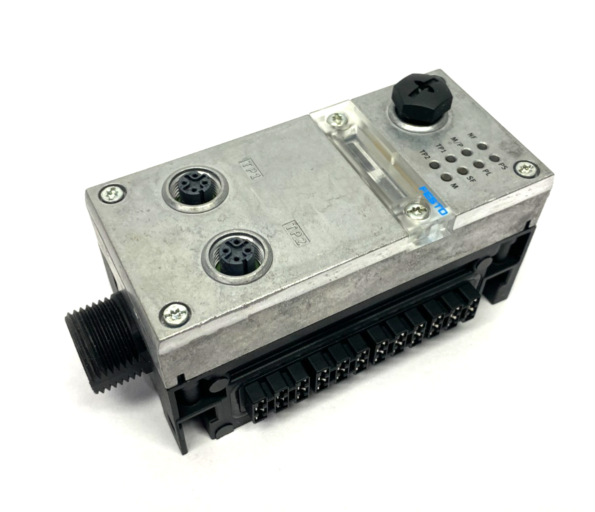 Festo CPX-FB33 Bus Node 548755 w/ CPX-GE-EV-S-7/8-4POL Interlink Block 541248 - Maverick Industrial Sales