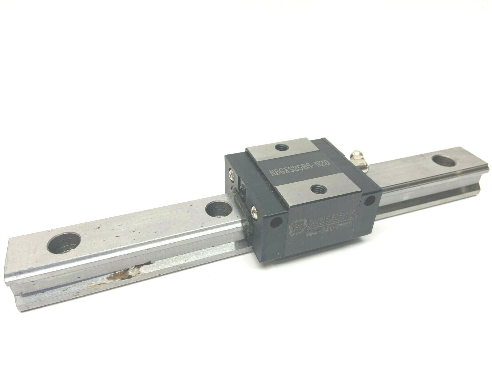 NBGXS25BS-NZ0 | Nook Linear Guide 218mm L Rail 52 x 48mm Block - Used - Maverick Industrial Sales