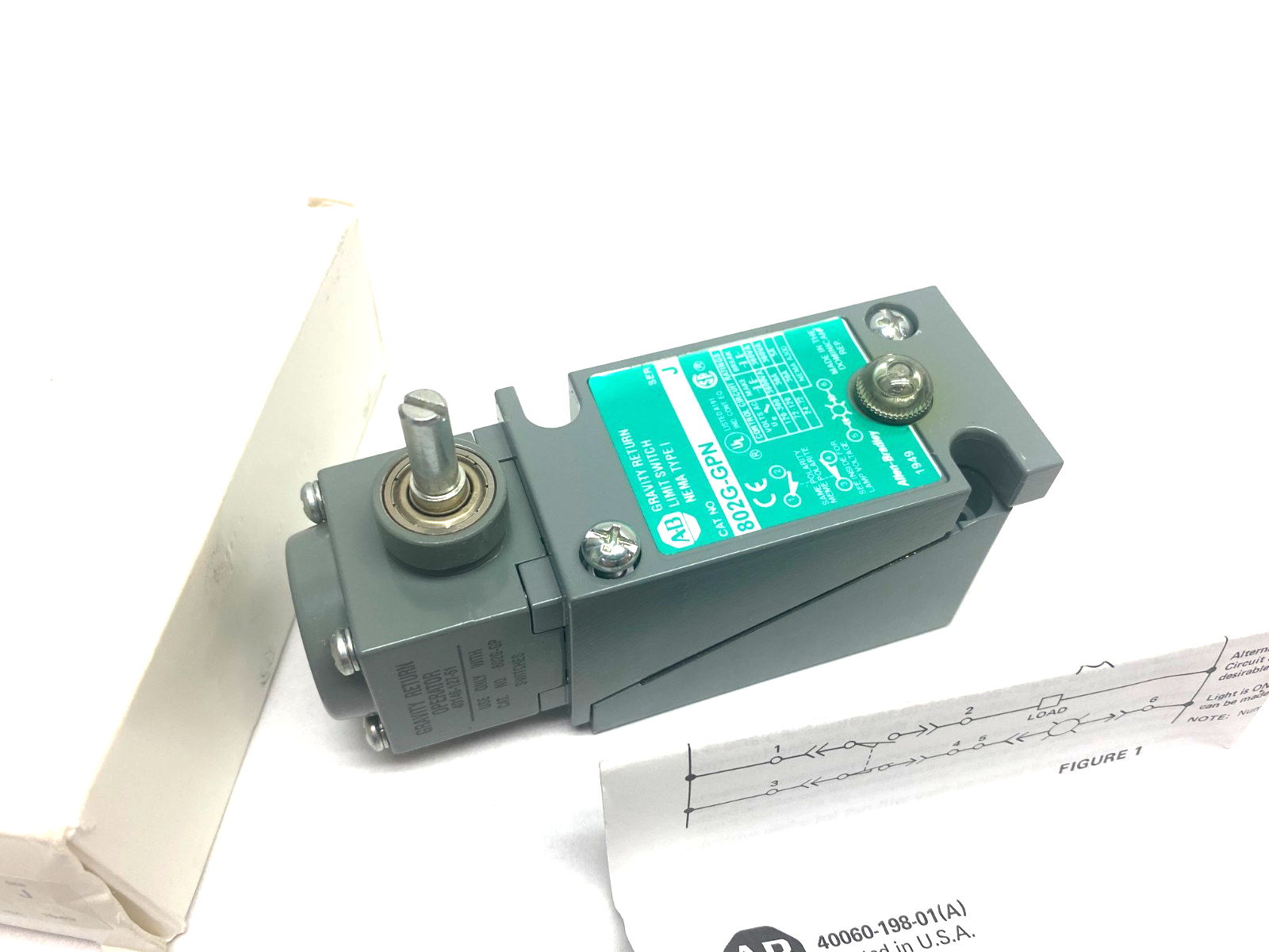 Allen Bradley 802G-GPN Ser. J Gravity Return Limit Switch NEMA Type 1 1 NO, 1 NC - Maverick Industrial Sales