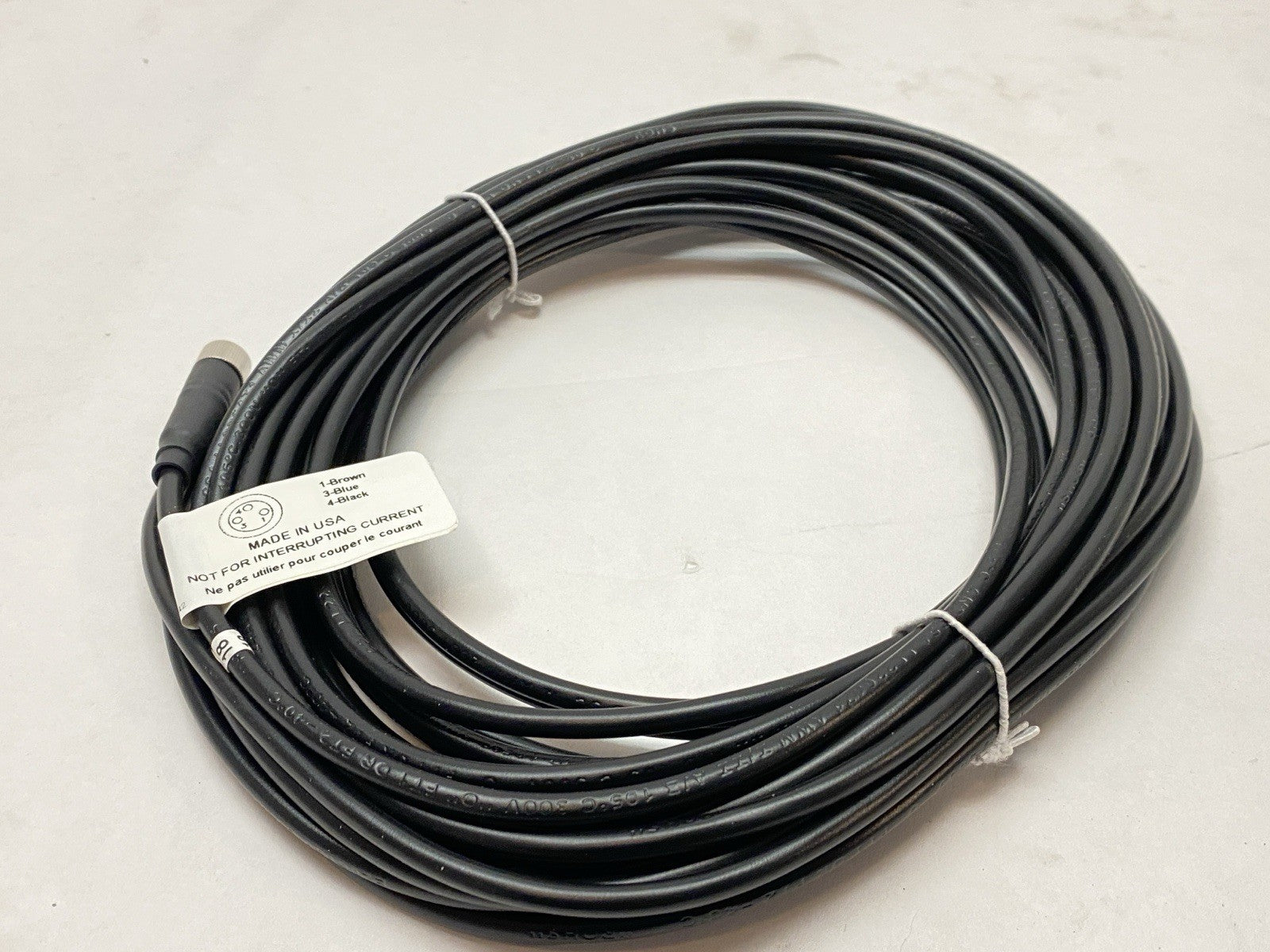 Mencom NAN-T-3FP-10M Cordset Female Straight M8 3-Pin - Flying Leads 10m - Maverick Industrial Sales