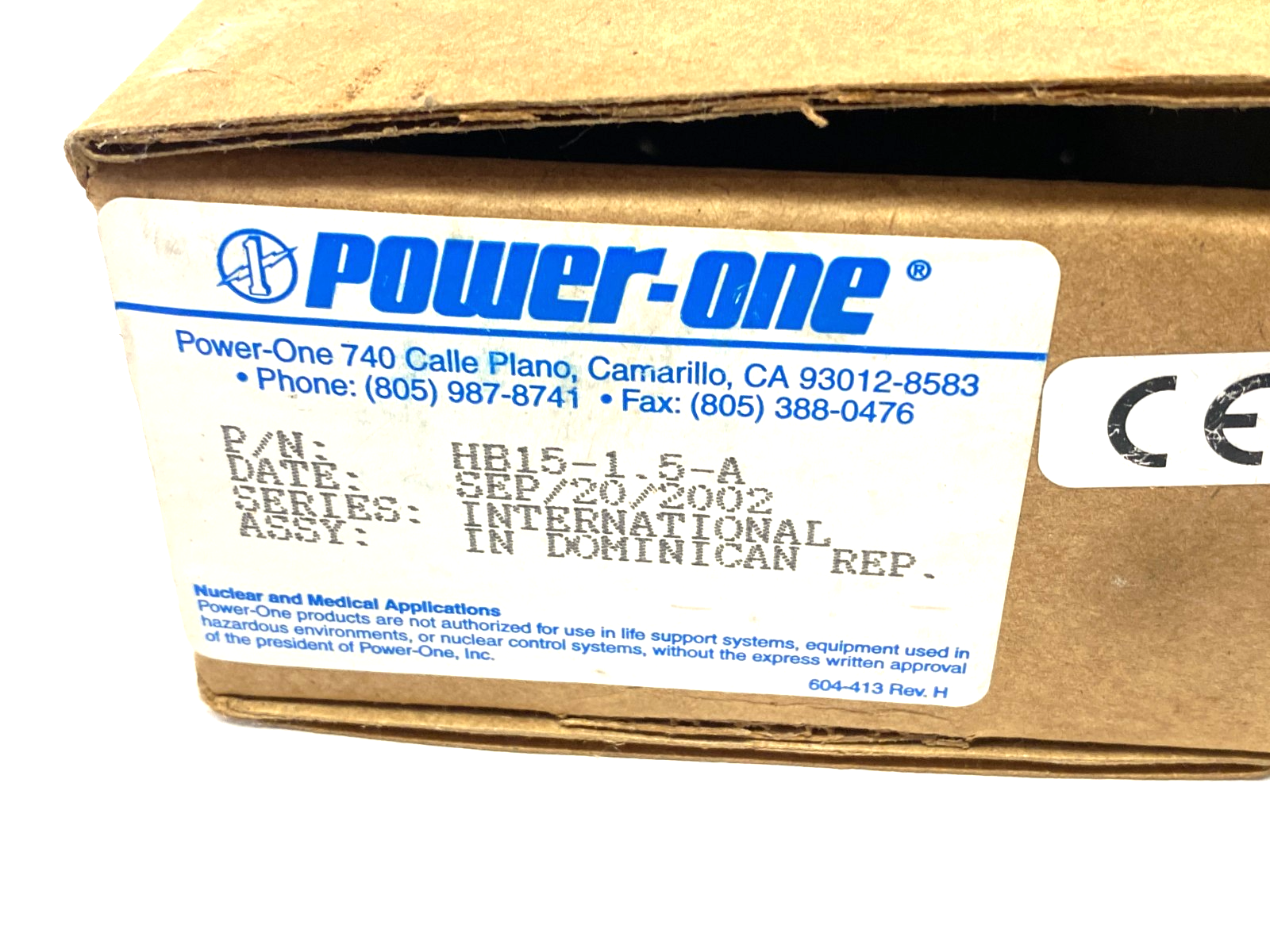 Power One HB15-1.5-A International Series Power Supply Unit - Maverick Industrial Sales