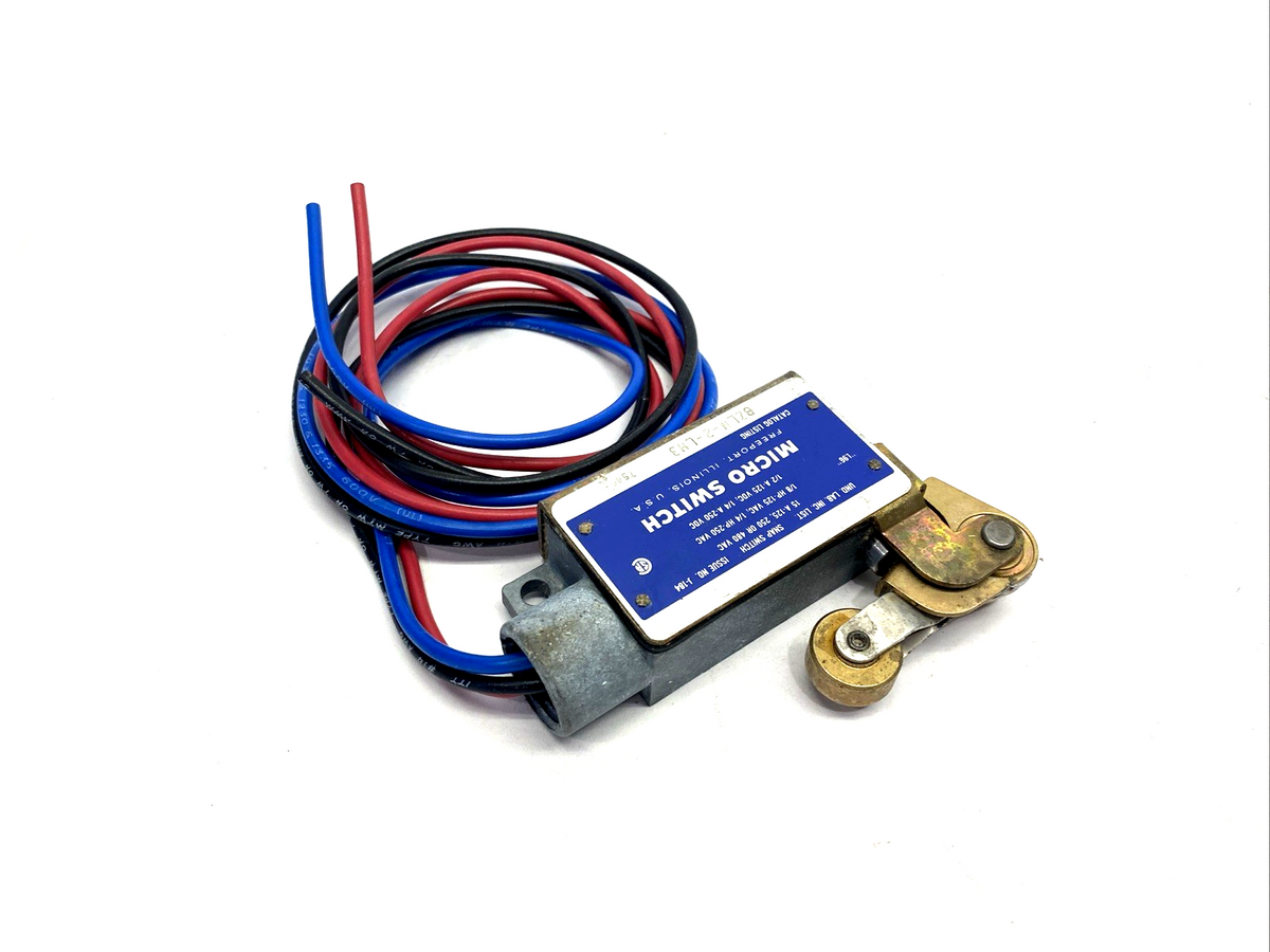 Honeywell BZLN-2-LH3 Micro Switch Snap Action Roller Lever Limit Switch 15A 125V - Maverick Industrial Sales