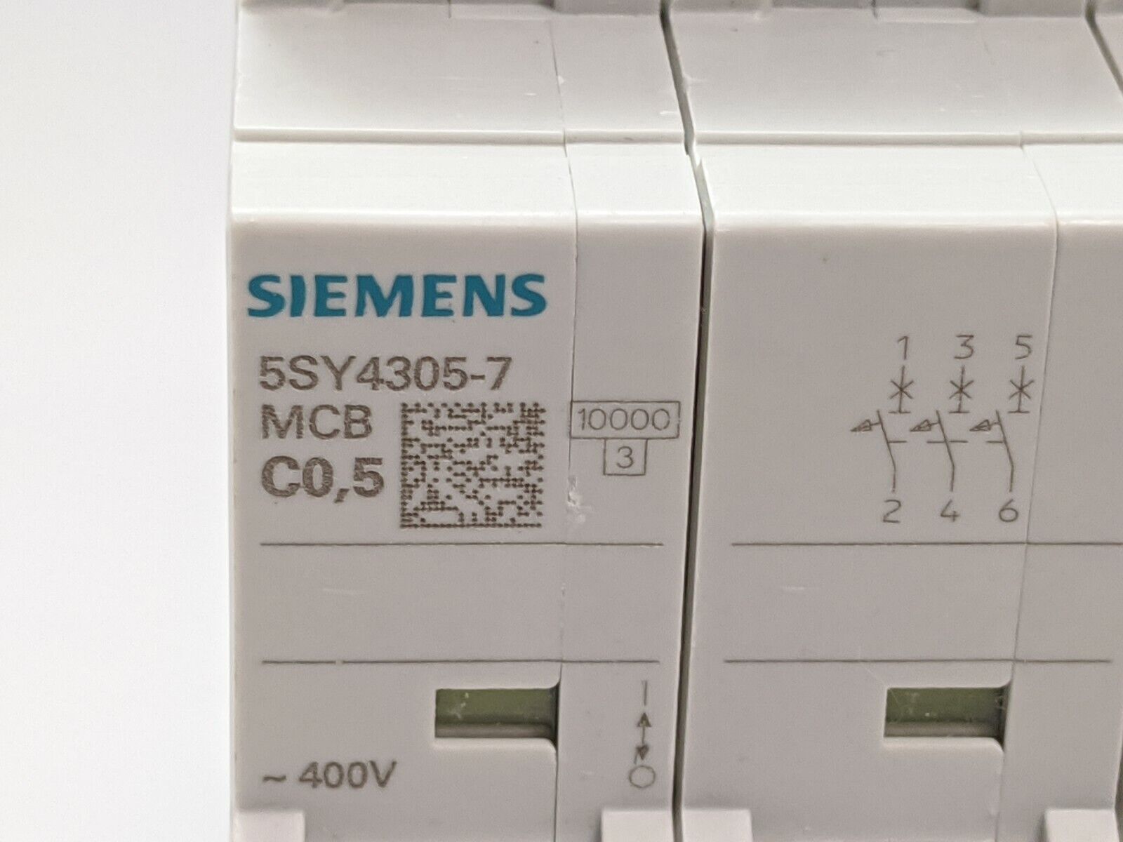 Siemens 5SY4305-7 Miniature Circuit Breaker 3 Pole .5 Amp - Maverick Industrial Sales