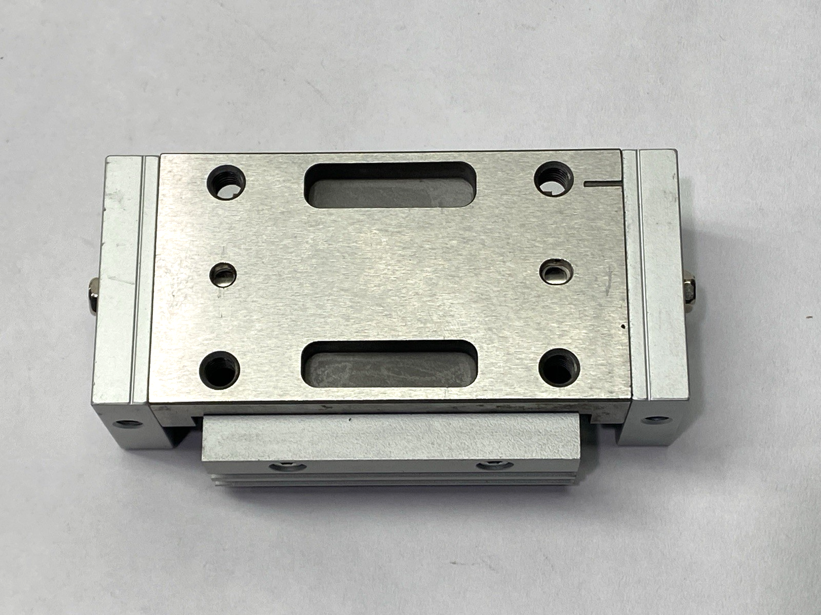 SMC MXP16-20C Pneumatic Slide Table MISSING SHOCK ABSORBER - Maverick Industrial Sales