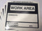 Dry Erase WORK AREA Sign 12"x10" Inch x .035" Poly White OSHA BOX OF 200 - Maverick Industrial Sales