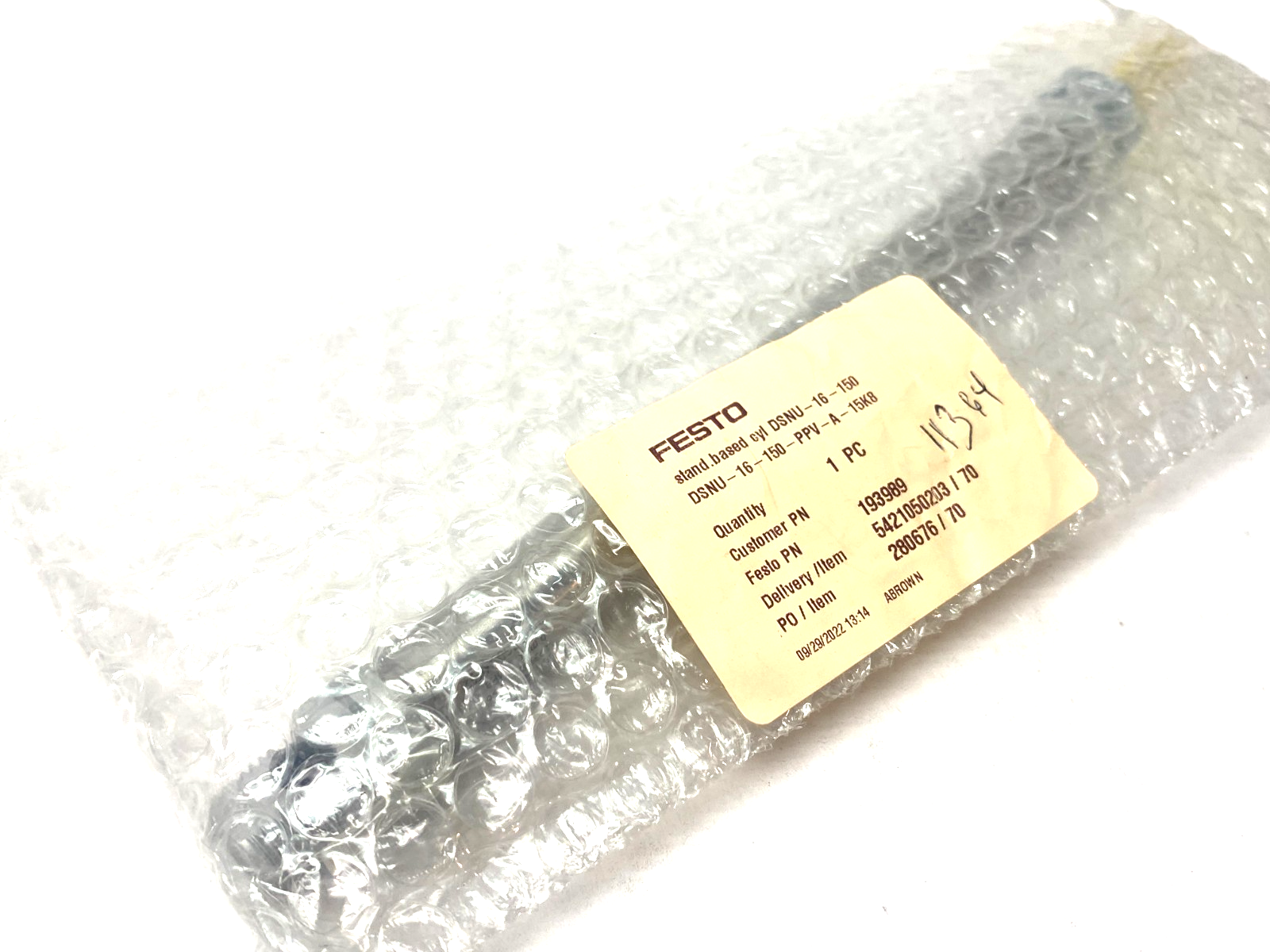 Festo DSNU-16-150-PPV-A-15K8 Round-Body ISO Cylinder 150mm Stroke 193989 - Maverick Industrial Sales