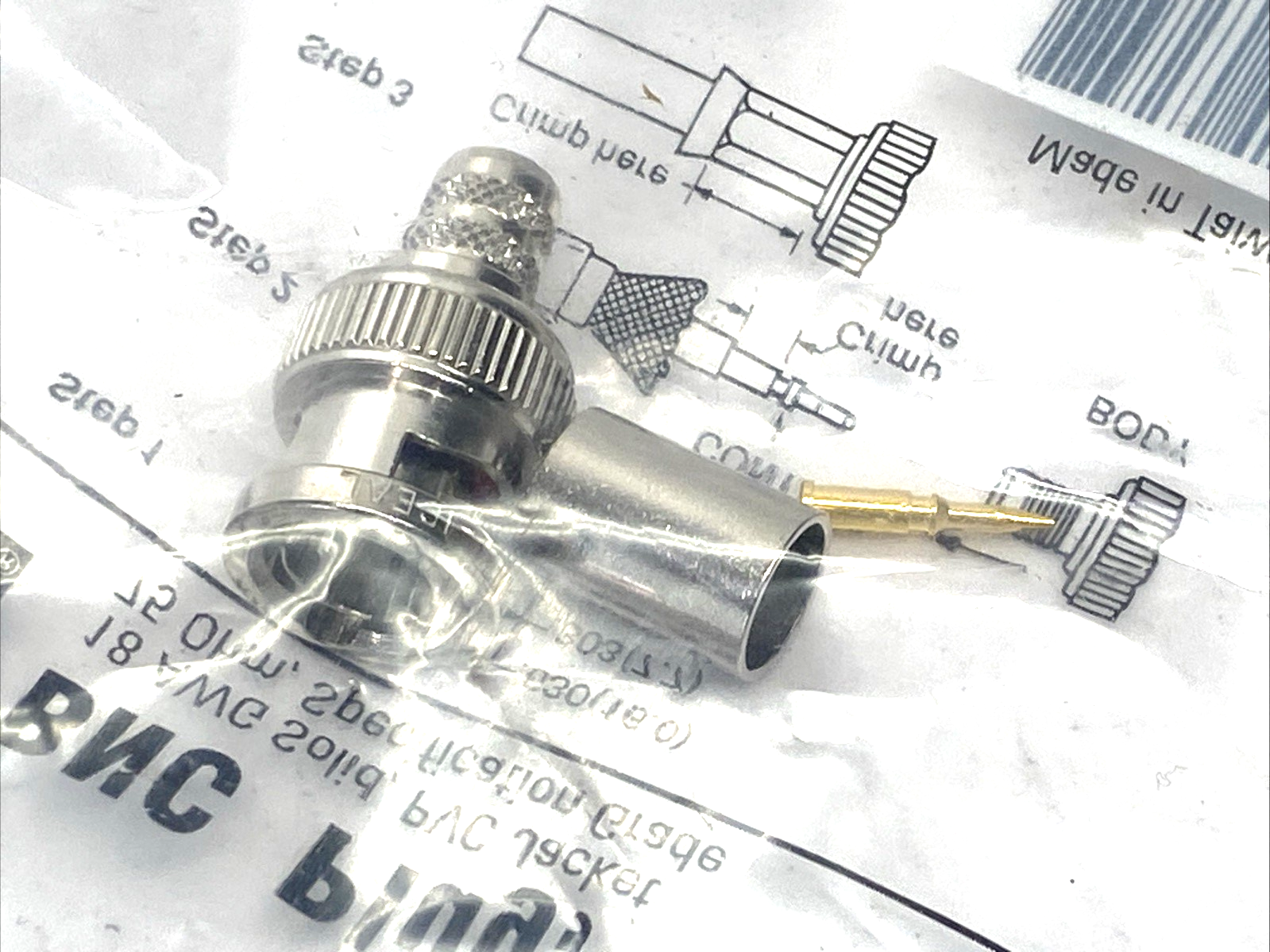 Ideal IA-3634 BNC Plug, Coaxial Wireable Plug 18 AWG 75 Ohm, RG-6 LOT OF 3 - Maverick Industrial Sales