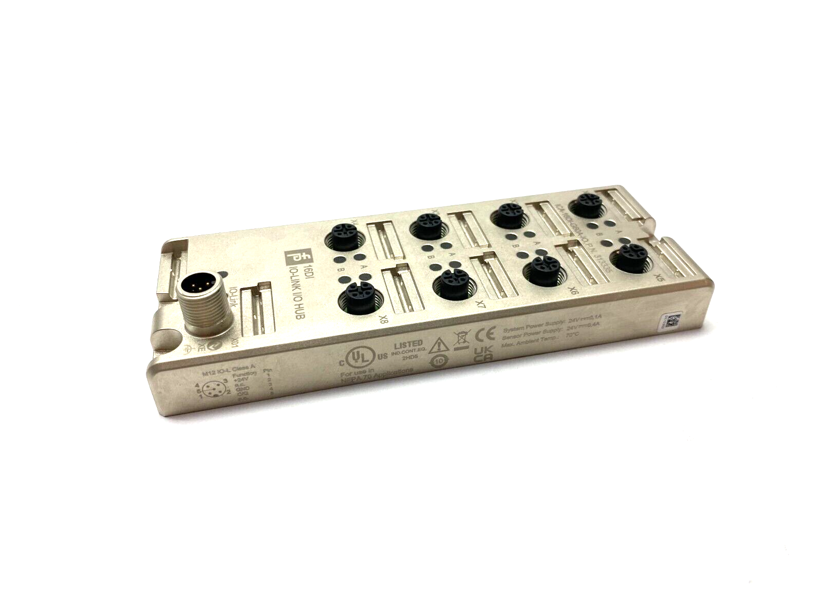 ICA-16DI-G60A-IO, 313335 | Pepperl+Fuchs ICA-16DI-G60A-IO IO-Link Ethernet Fieldbus Hub Module, 313335 - New – Open box - Maverick Industrial Sales