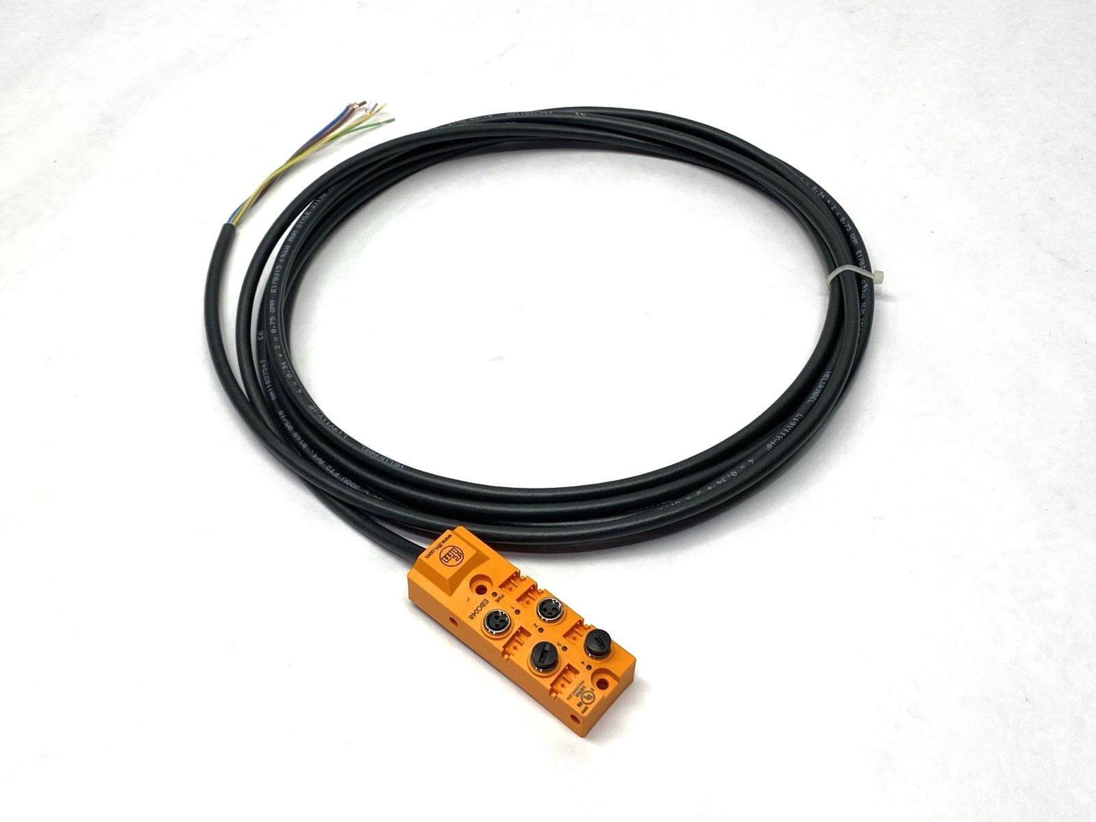 ifm EBC048 Wiring Block M8 4-Port 5m ZD04F035MSS005H10 - Maverick Industrial Sales