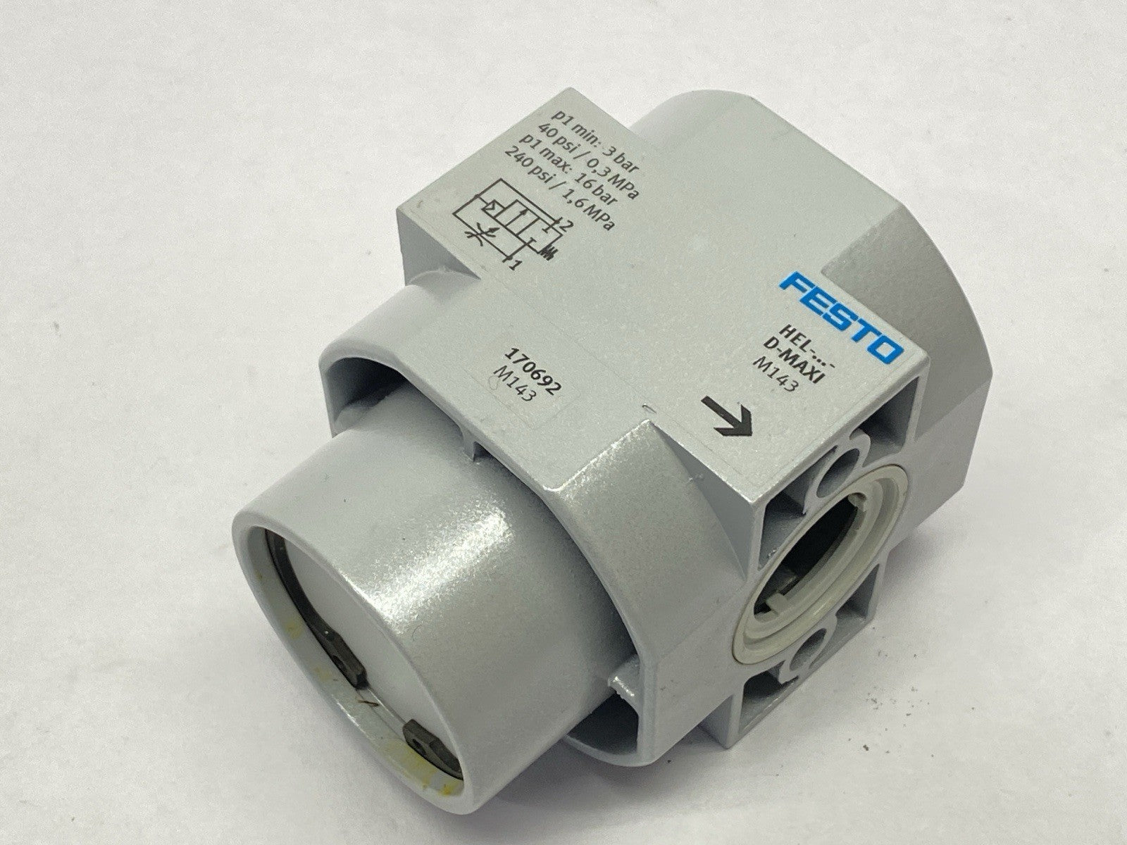 Festo HEL-D-MAXI Pneumatic On/Off Valve 170692 - Maverick Industrial Sales