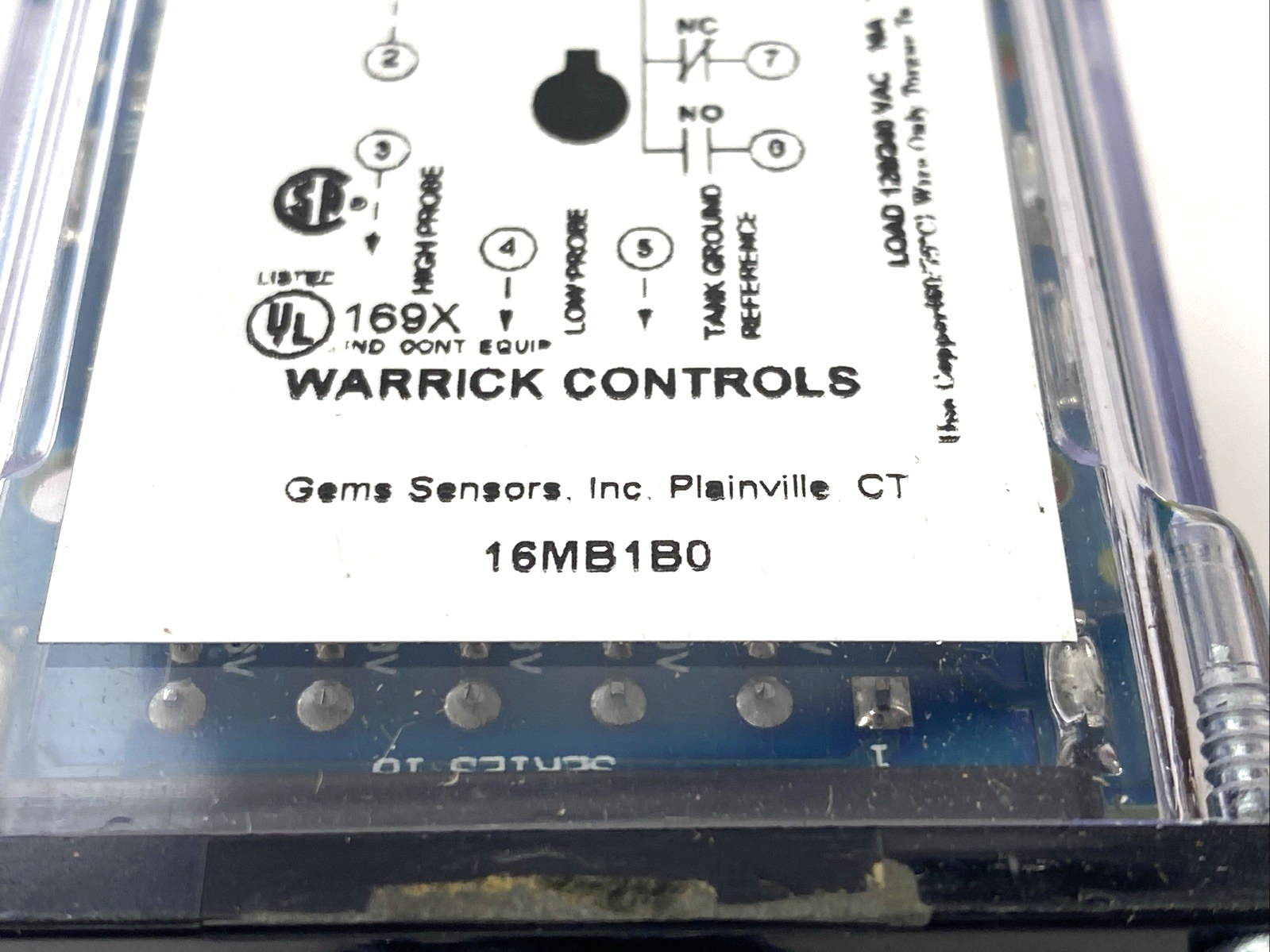 Warrick Controls GEMS 16MB1B0 Liquid Level Control Module 10K, 120V 8-Pin - Maverick Industrial Sales