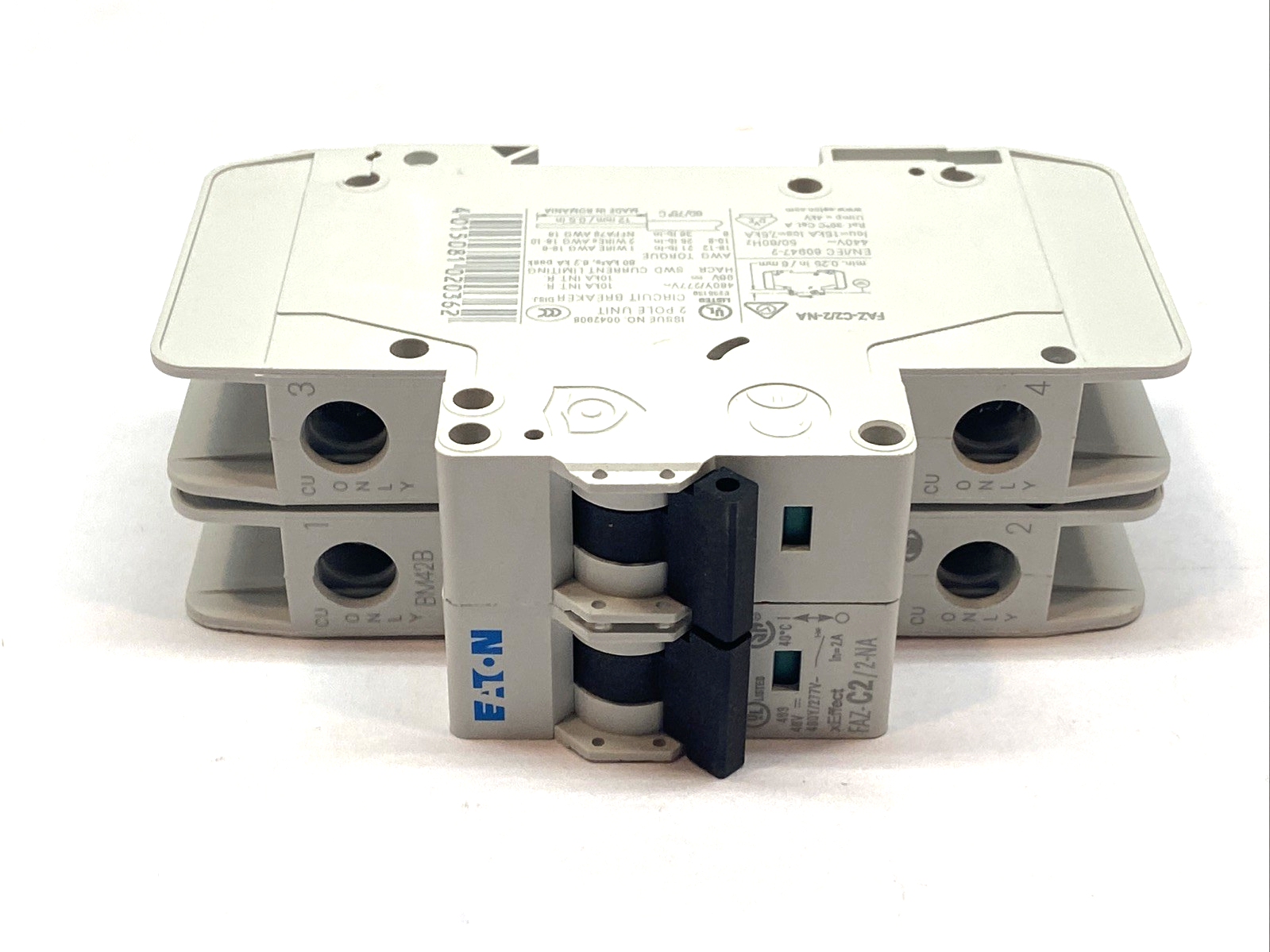 Eaton FAZ-C2/2-NA Miniature Circuit Breaker 2-Pole C-Curve 2A 102160 - Maverick Industrial Sales
