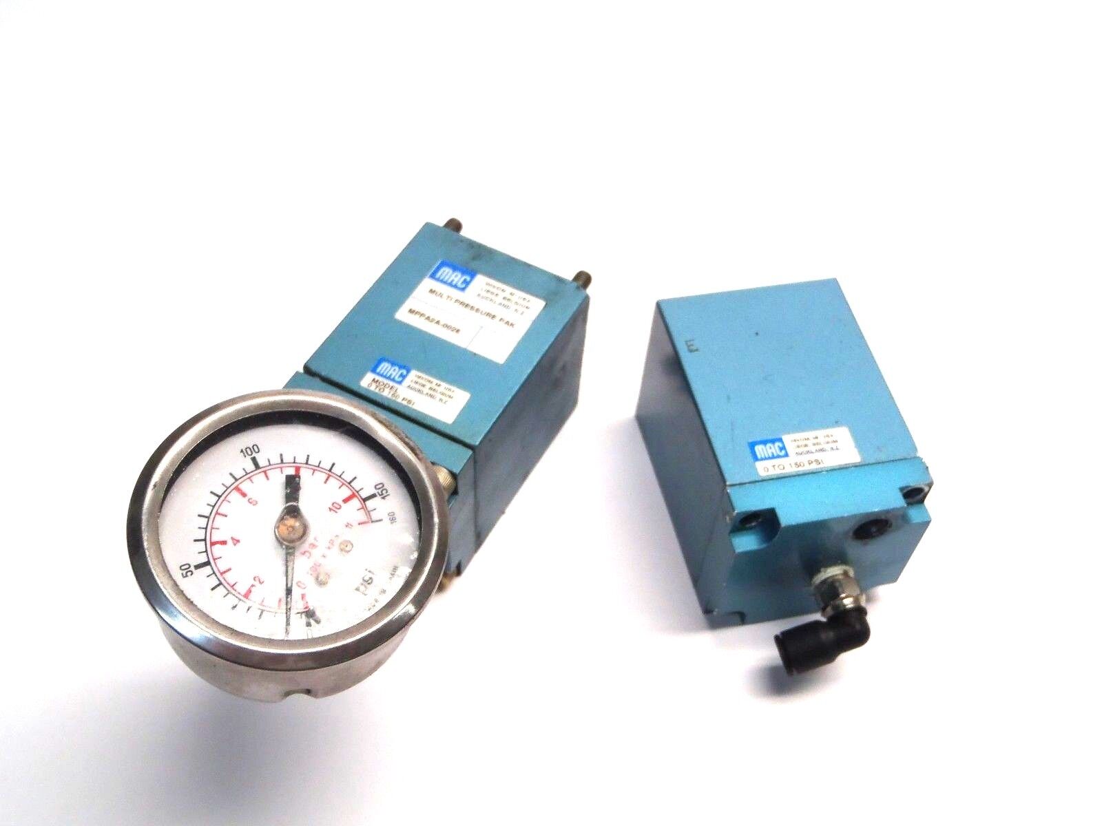 Mac Valves MPPA2A-0028 Multi Pressure Pak w/ Gauge 0-150 PSI. Incomplete - Maverick Industrial Sales