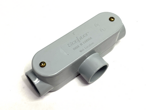 ST 30S | Scepter  PVC Conduit Body Body T-Style Line Left Removable Cover 1" - New – Open box