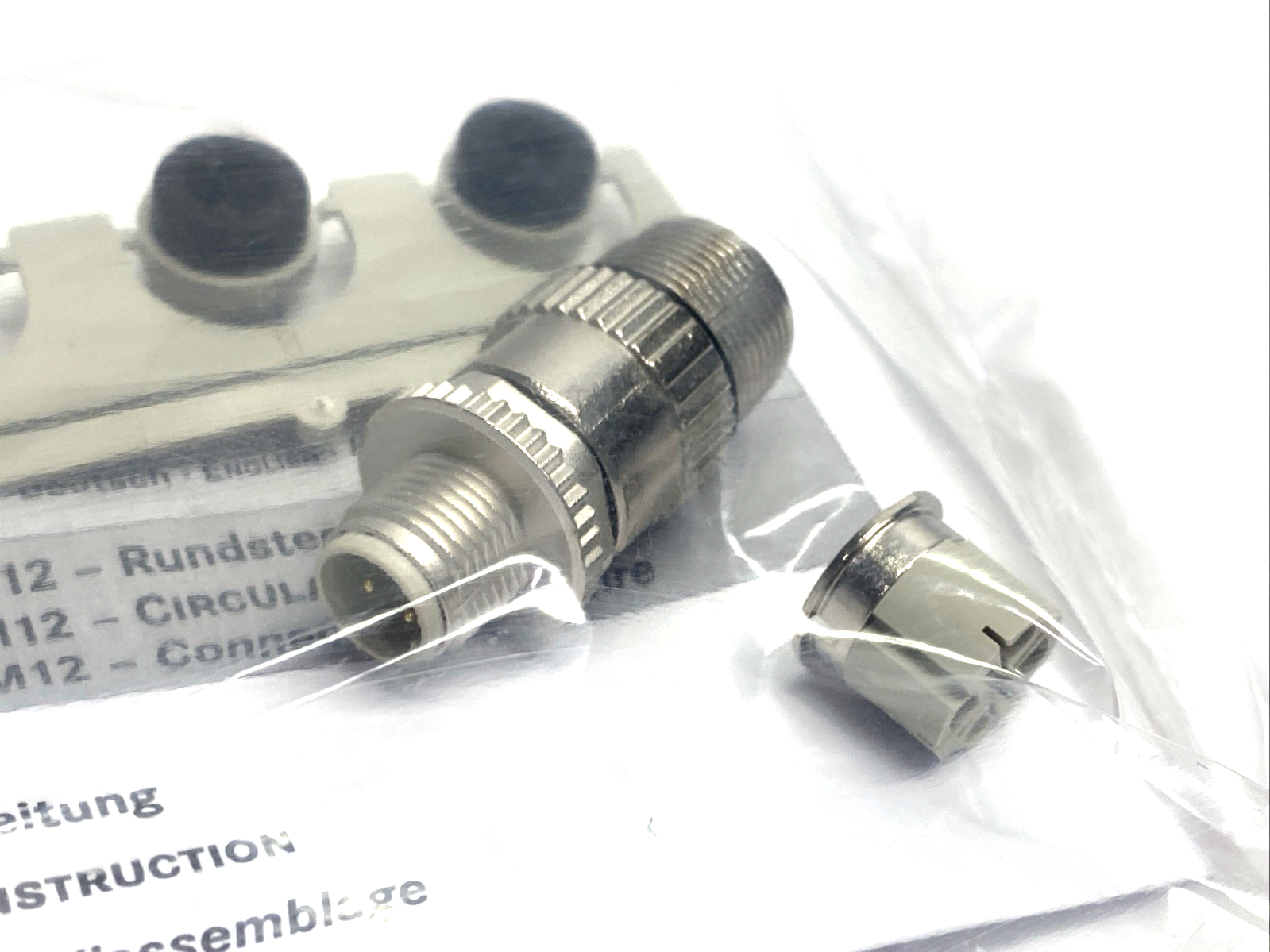 1585D-M4DC-SH | Allen Bradley Ser. A M12 Male IDC Connector, Ethernet 4-Pin - New - Maverick Industrial Sales