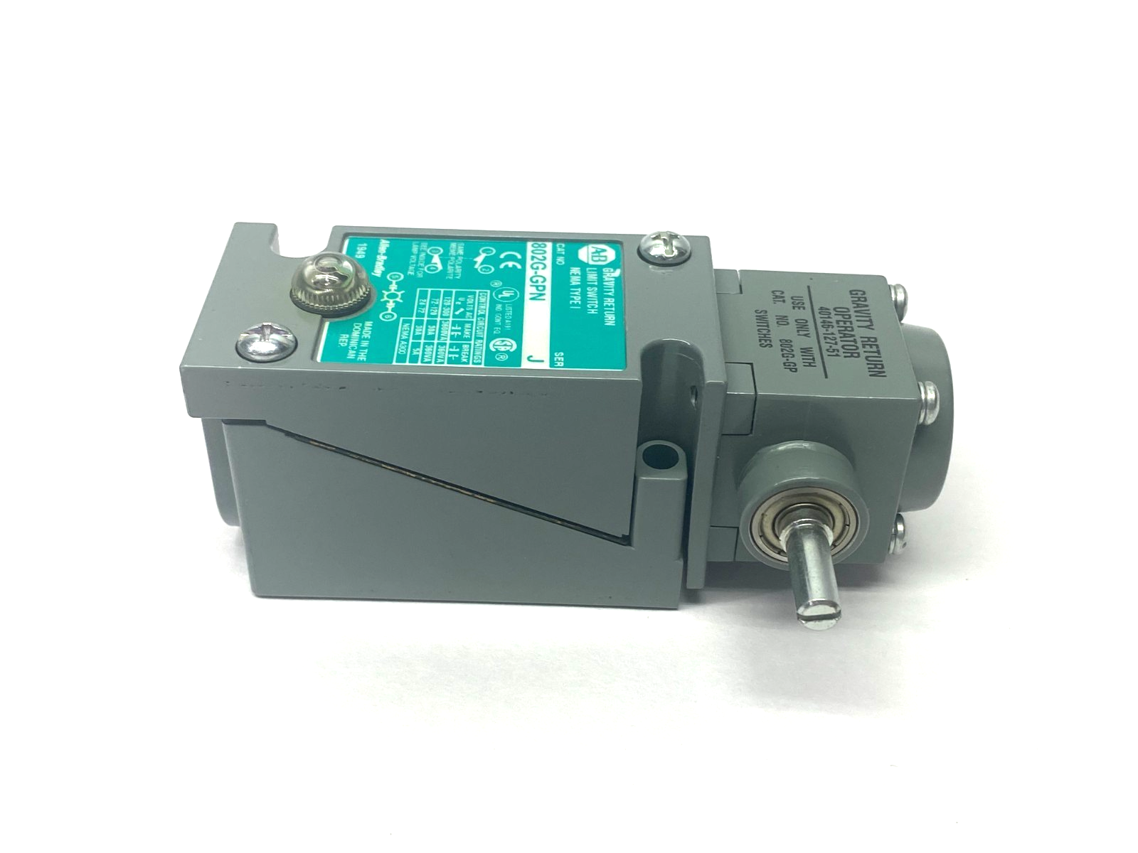 Allen Bradley 802G-GPN Ser. J Gravity Return Limit Switch NEMA Type 1 - Maverick Industrial Sales