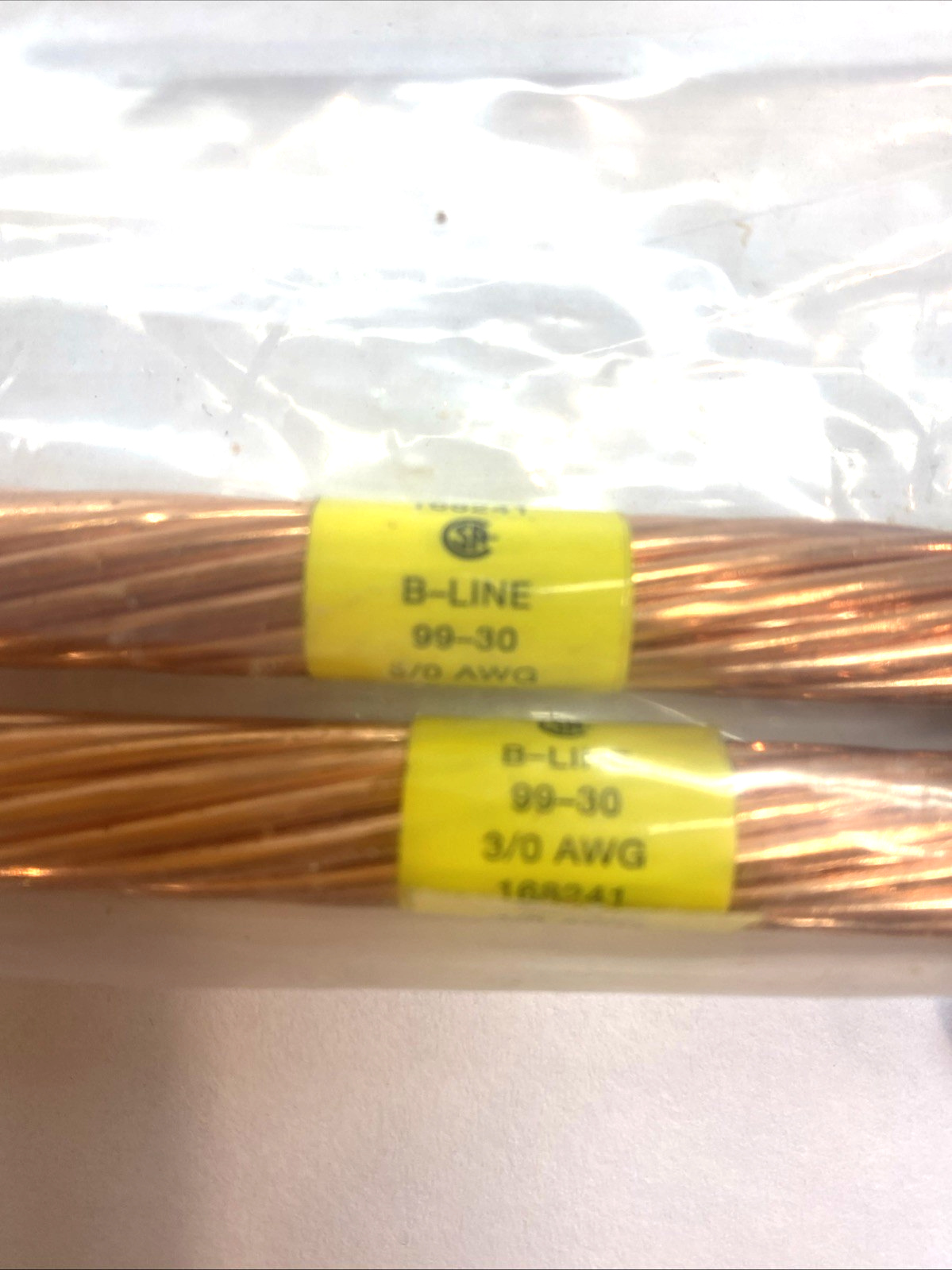 B‑Line 99‑30 Copper Bonding Jumper 3/0 AWG LOT OF 2 - Maverick Industrial Sales