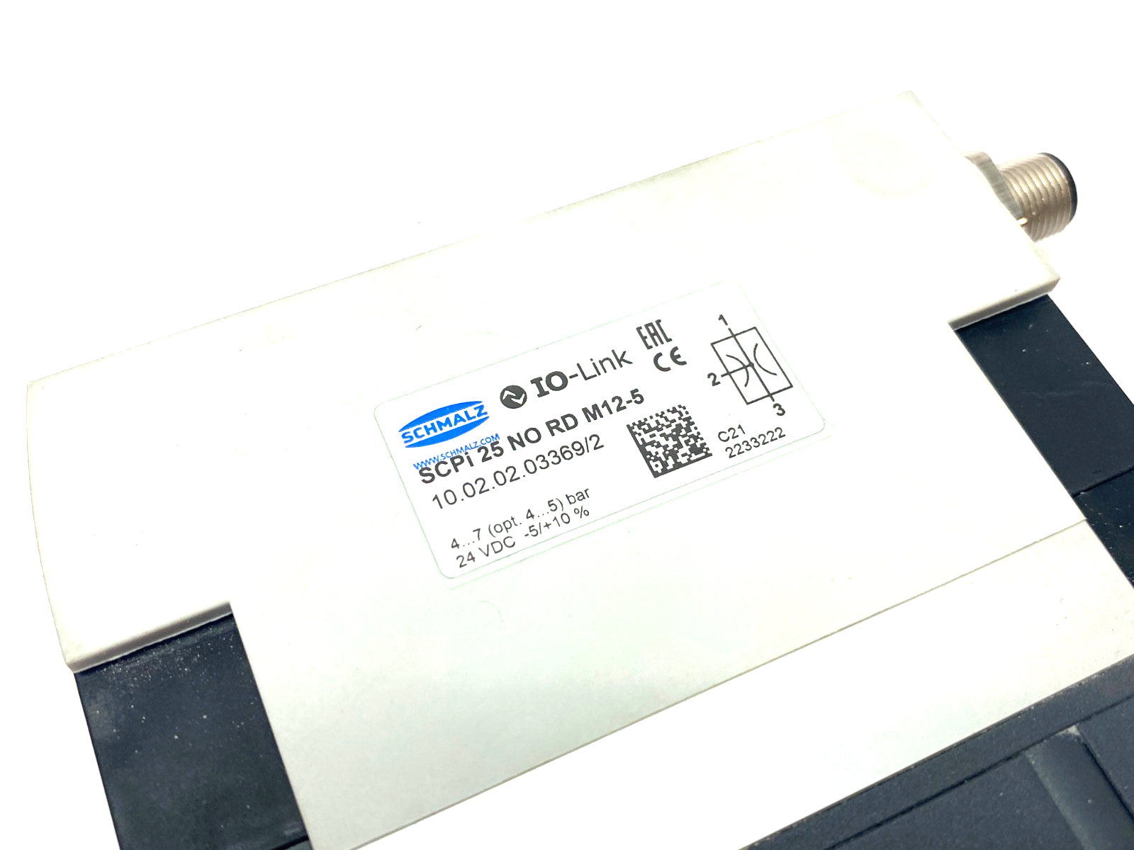 Schmalz SCPi 25 NO RD M12-5 Vacuum Ejector 10.02.02.03369/2 MISSING REAR HOUSE - Maverick Industrial Sales