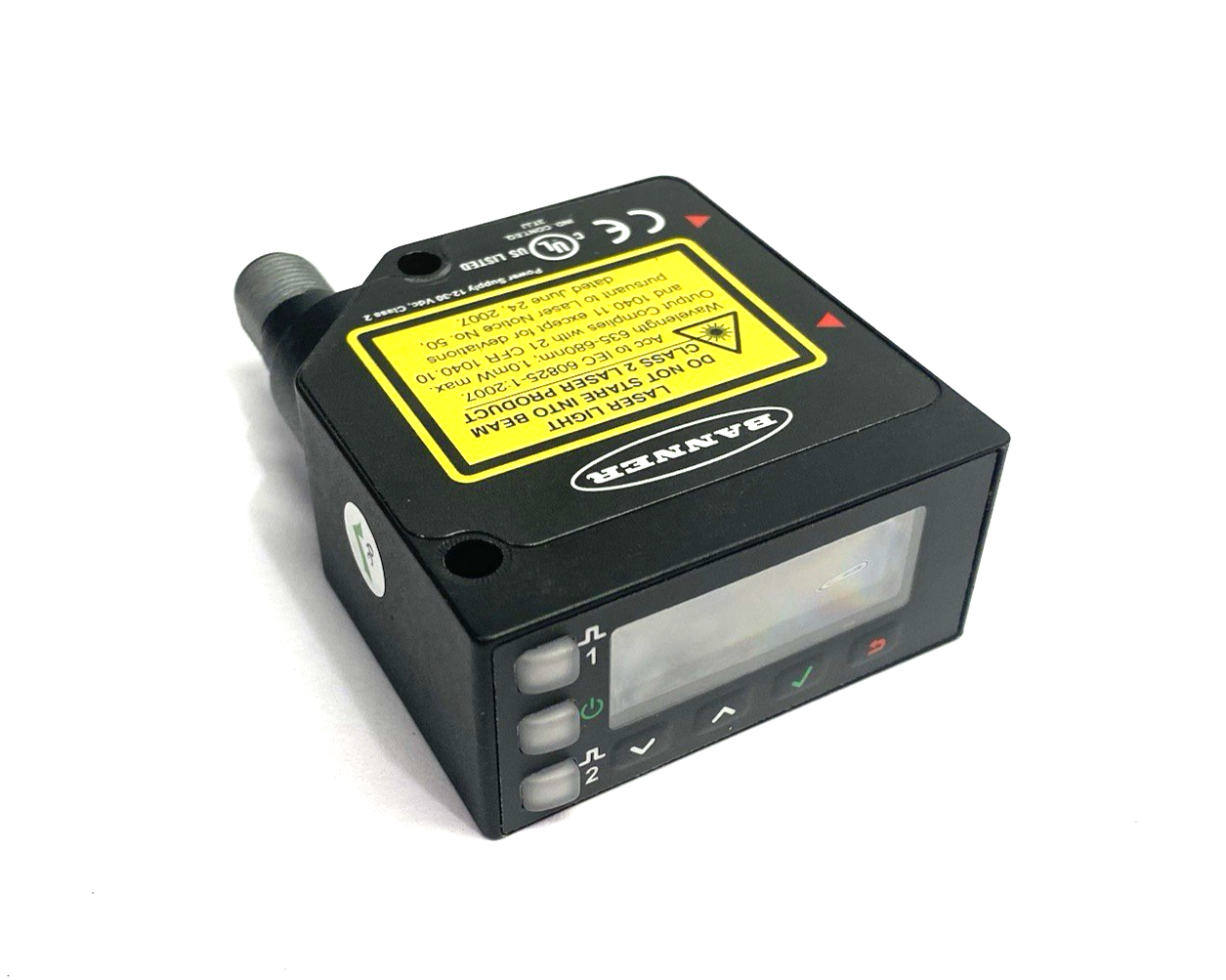 LE550KQ | Banner IO-Link Laser Displacement Sensor; Range: 100-1000 mm 97761 - Used - Maverick Industrial Sales