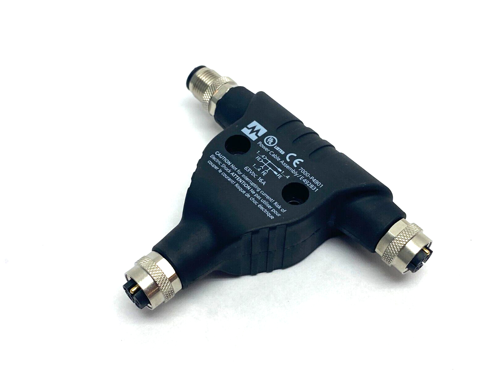 Murrelektronik 7000-P4901-0000000 T-Coupler M12 Axial M to F L-Coded - Maverick Industrial Sales