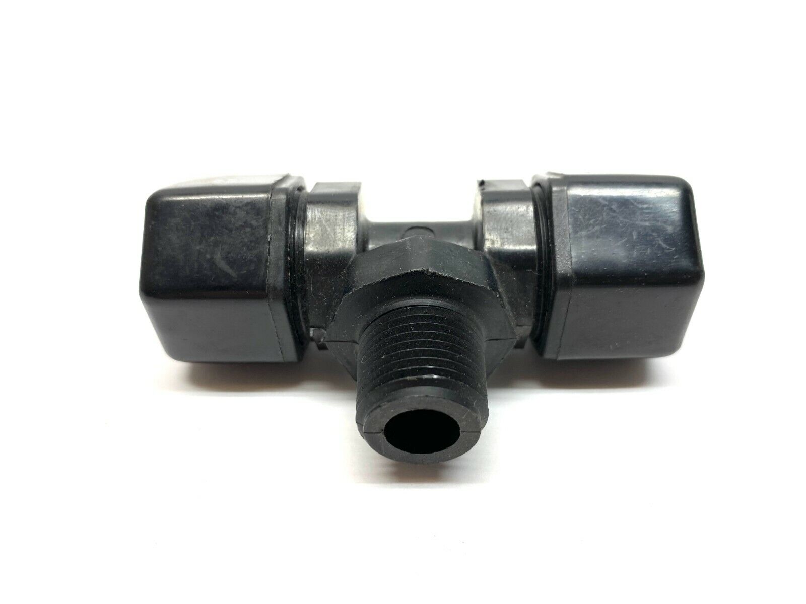 Parker P8MT6 Compression Style Plastic Branch Tee Fitting 1/2" Tube 3/8" Thread - Maverick Industrial Sales