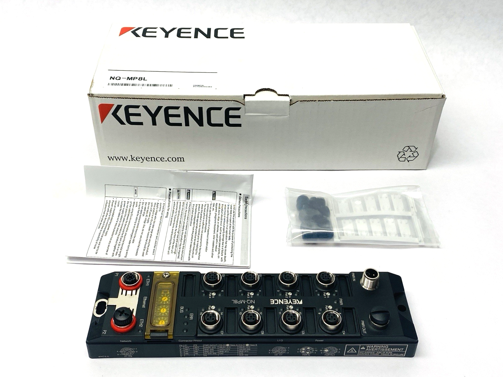 Keyence NQ-MP8L 8-Port Multi-Protocol Compatible IO-Link Master Module - Maverick Industrial Sales