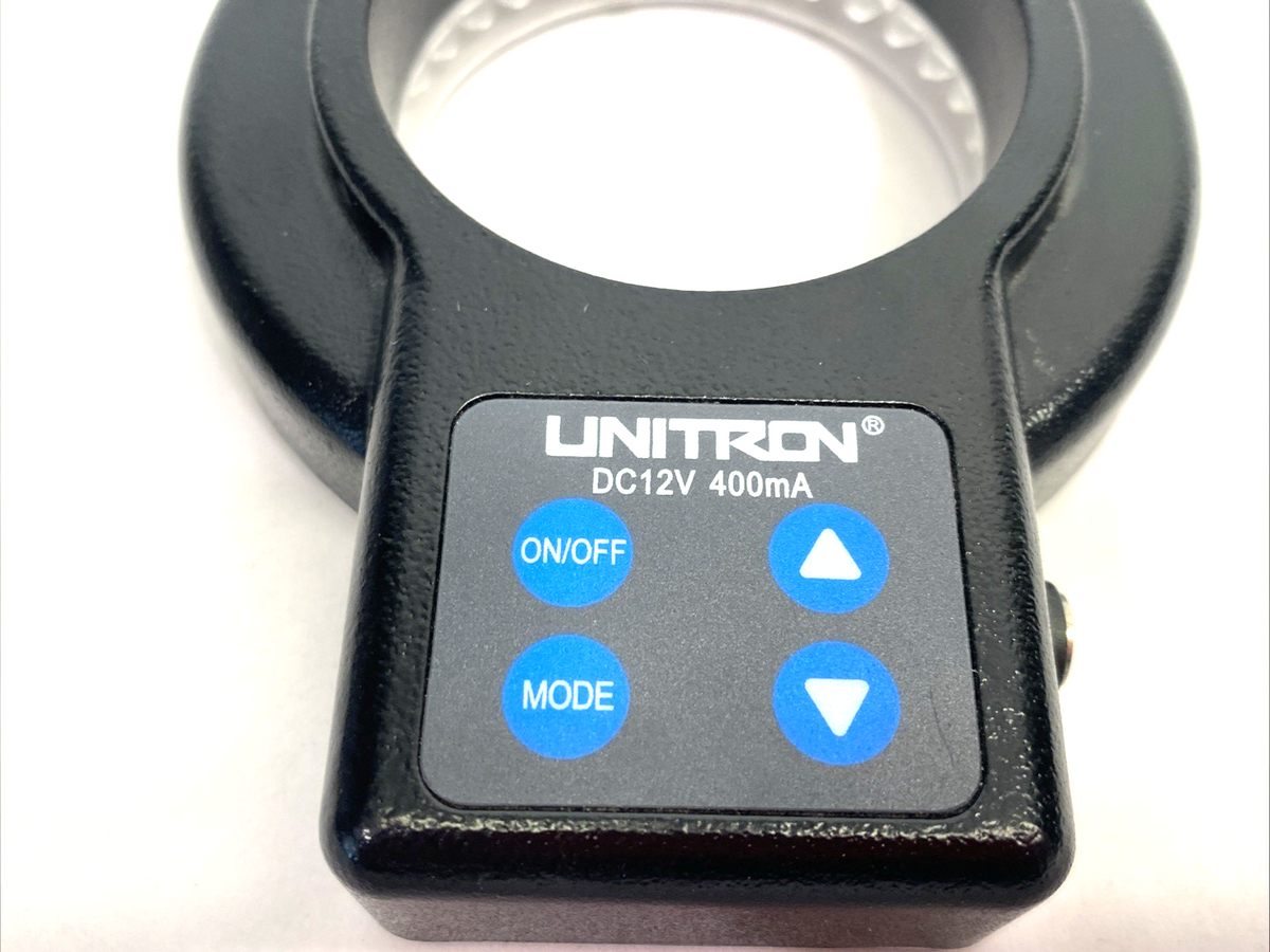Unitron 15854 Quadrant LED Ring Light 12VDC 400mA MISSING TWO FASTENERS - Maverick Industrial Sales