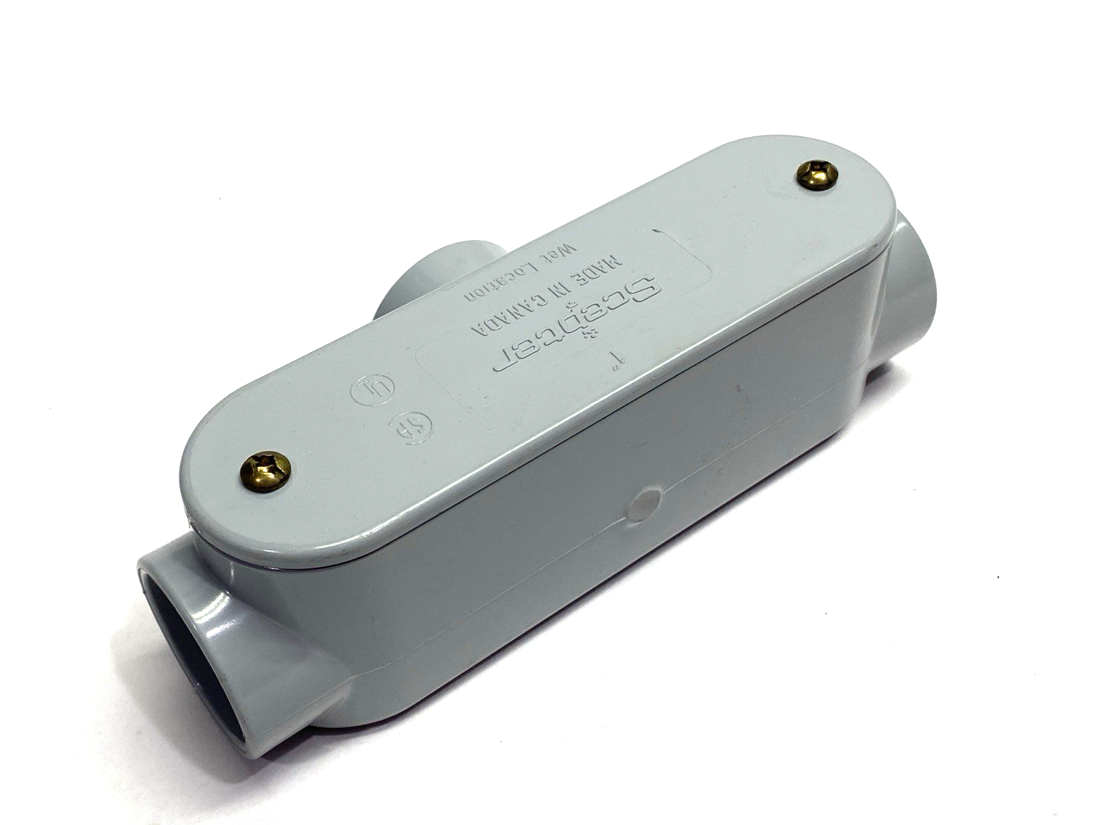 ST 30S | Scepter PVC Conduit Body Body T-Style Line Left Removable Cover 1" - New – Open box - Maverick Industrial Sales