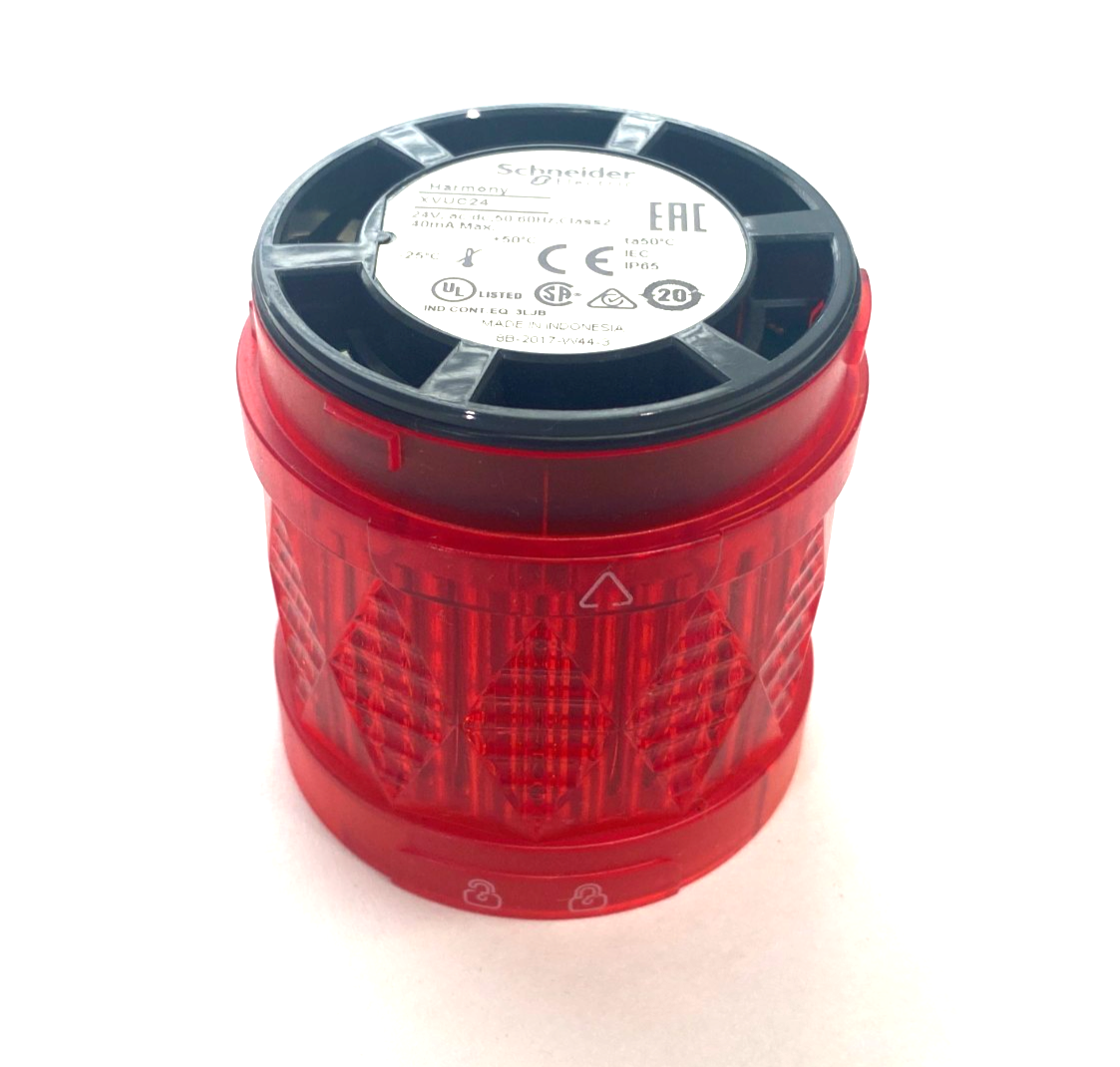 Schneider Electric XVUC24 Harmony Stack Light Element Red 24VAC/DC - Maverick Industrial Sales
