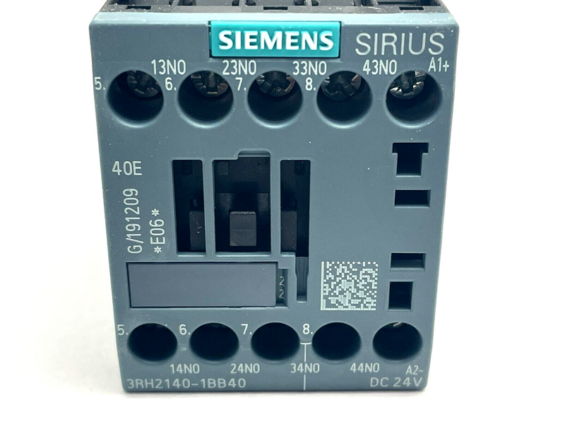 Siemens 3RH2140-1BB40 Contactor Relay 4NO 24VDC Size S00 Screw Terminal - Maverick Industrial Sales