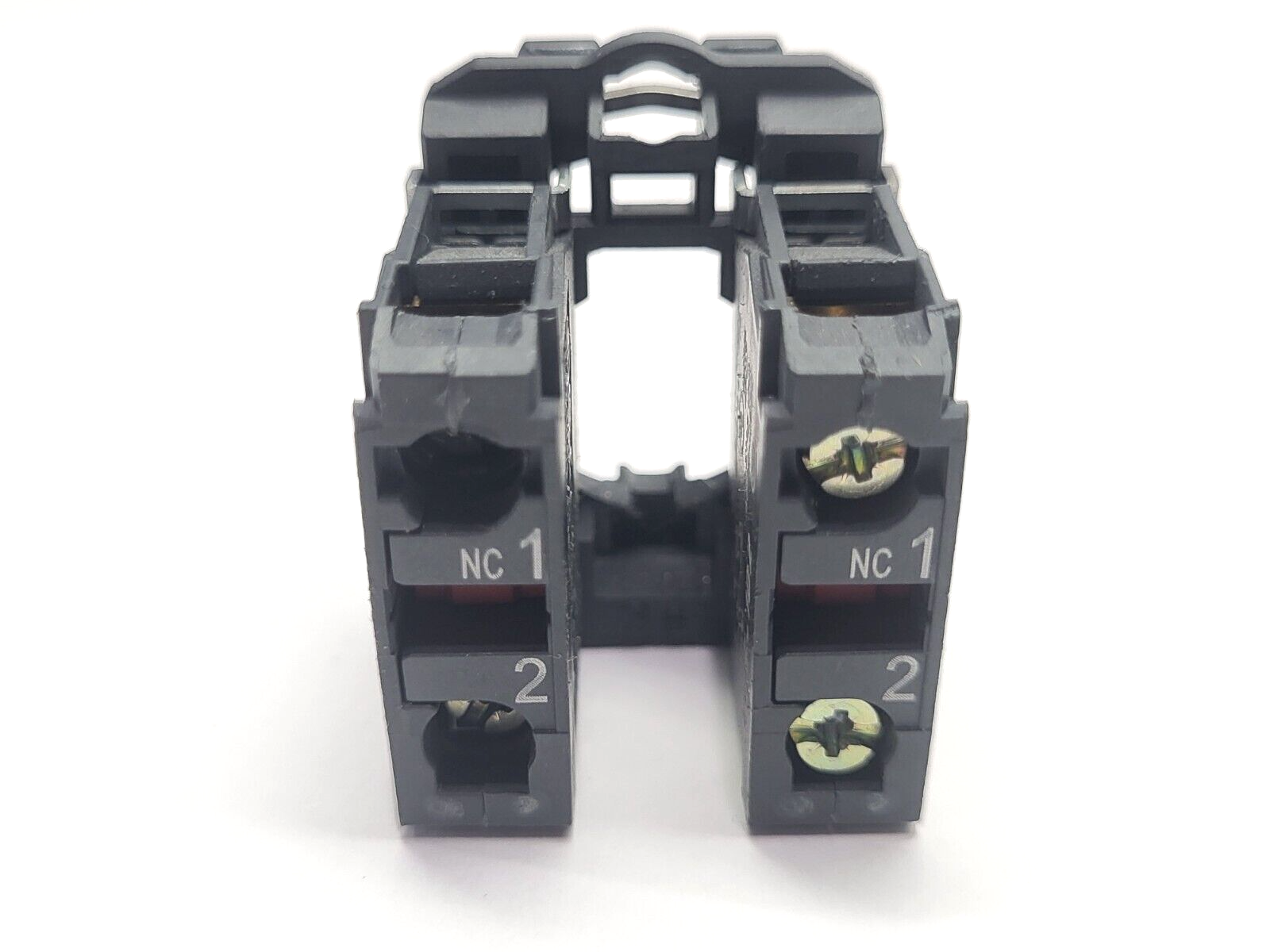 Schneider Electric ZBE-102 Contact Blocks w/ Telemecanique Body Fixing Collar - Maverick Industrial Sales