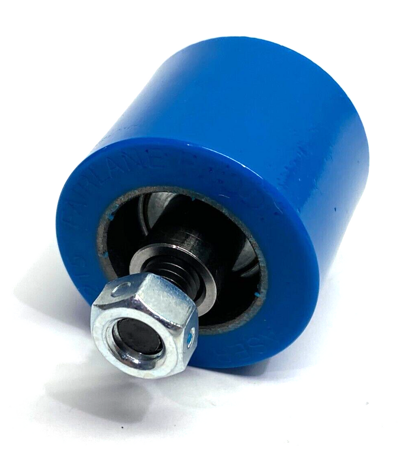 Fairlane 2372T4 Abrasion Resistant Roller Threaded Idler 1-1/2" Dia Blue RR-215 - Maverick Industrial Sales