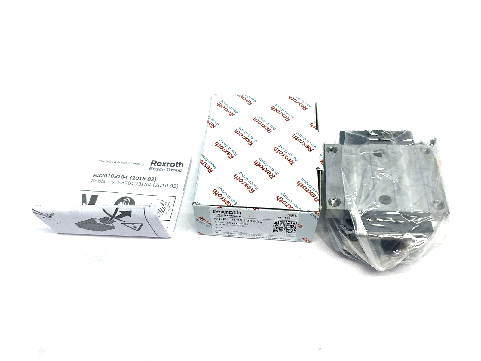 R165181 | Bosch Rexroth 420 Ball Runner Block, Linear Guide KWD-020-FNS-C1-N-1 - New - Maverick Industrial Sales