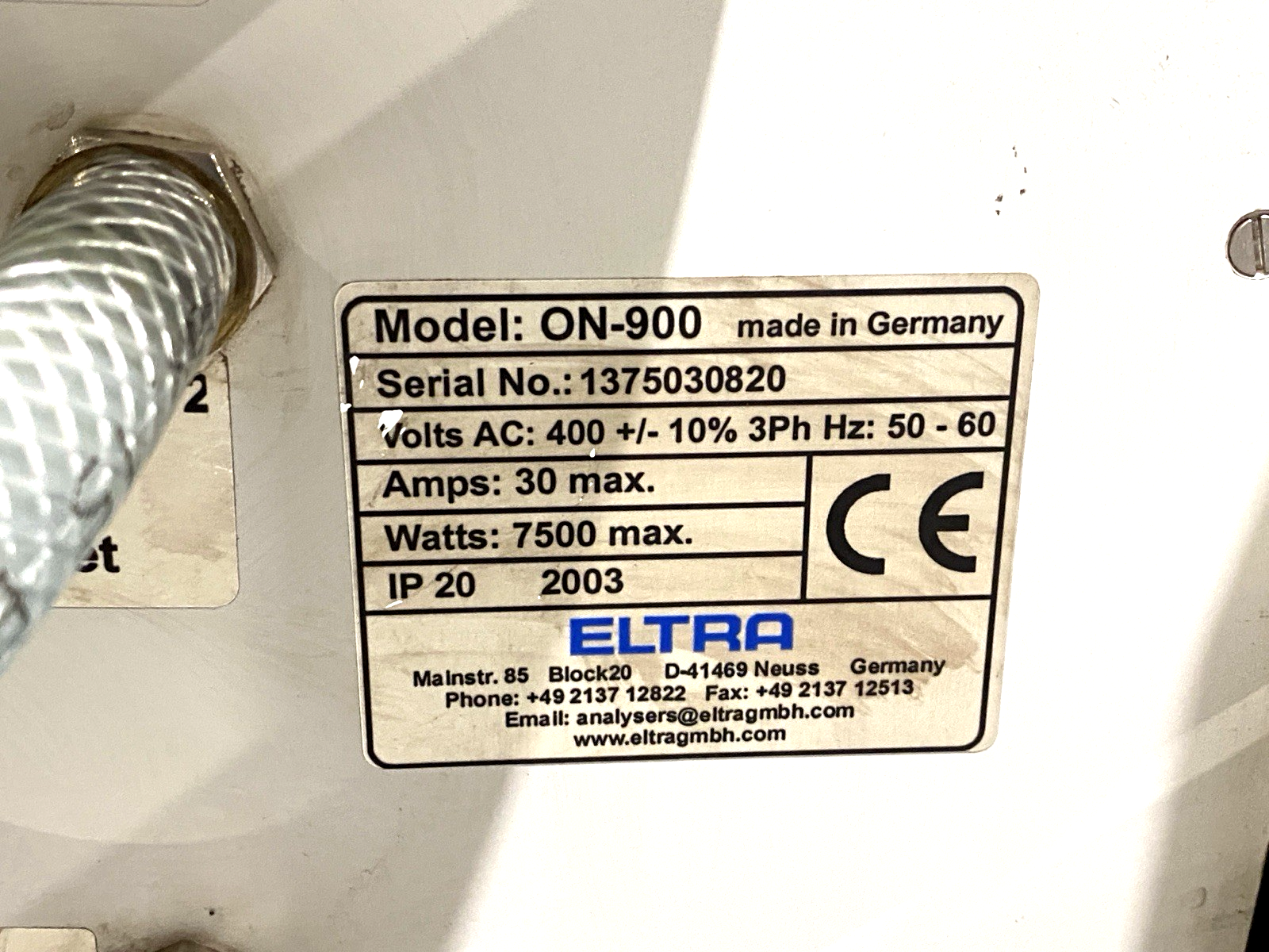 Eltra ON 900 Oxygen Nitrogen Determinator Analyzer ON-900 FOR PARTS OR REPAIR - Maverick Industrial Sales
