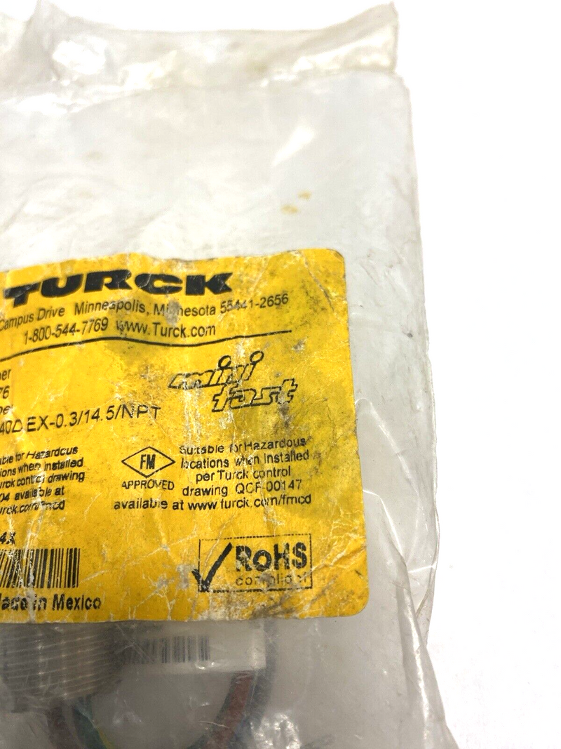 Turck P-RSFV 40D EX-0.3/14.5NPT MiniFast U-0988-76 - Maverick Industrial Sales