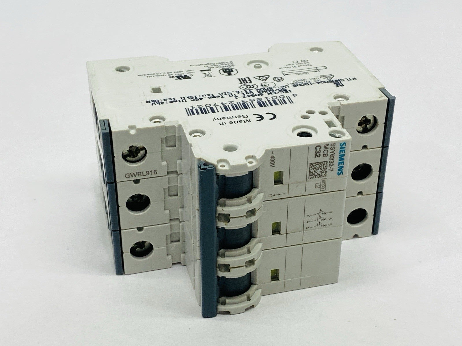 Siemens 5SY6332-7 Miniature Circuit Breaker 3-Pole 32A 400V - Maverick Industrial Sales