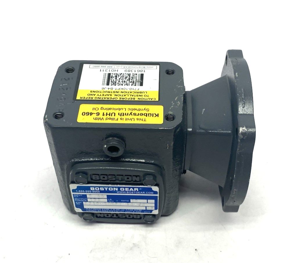 Boston Gear F710-10KPT-B4-J6 Worm Gear Right Angle Gear Reducer 0.44 HP 10:1 Rat - Maverick Industrial Sales