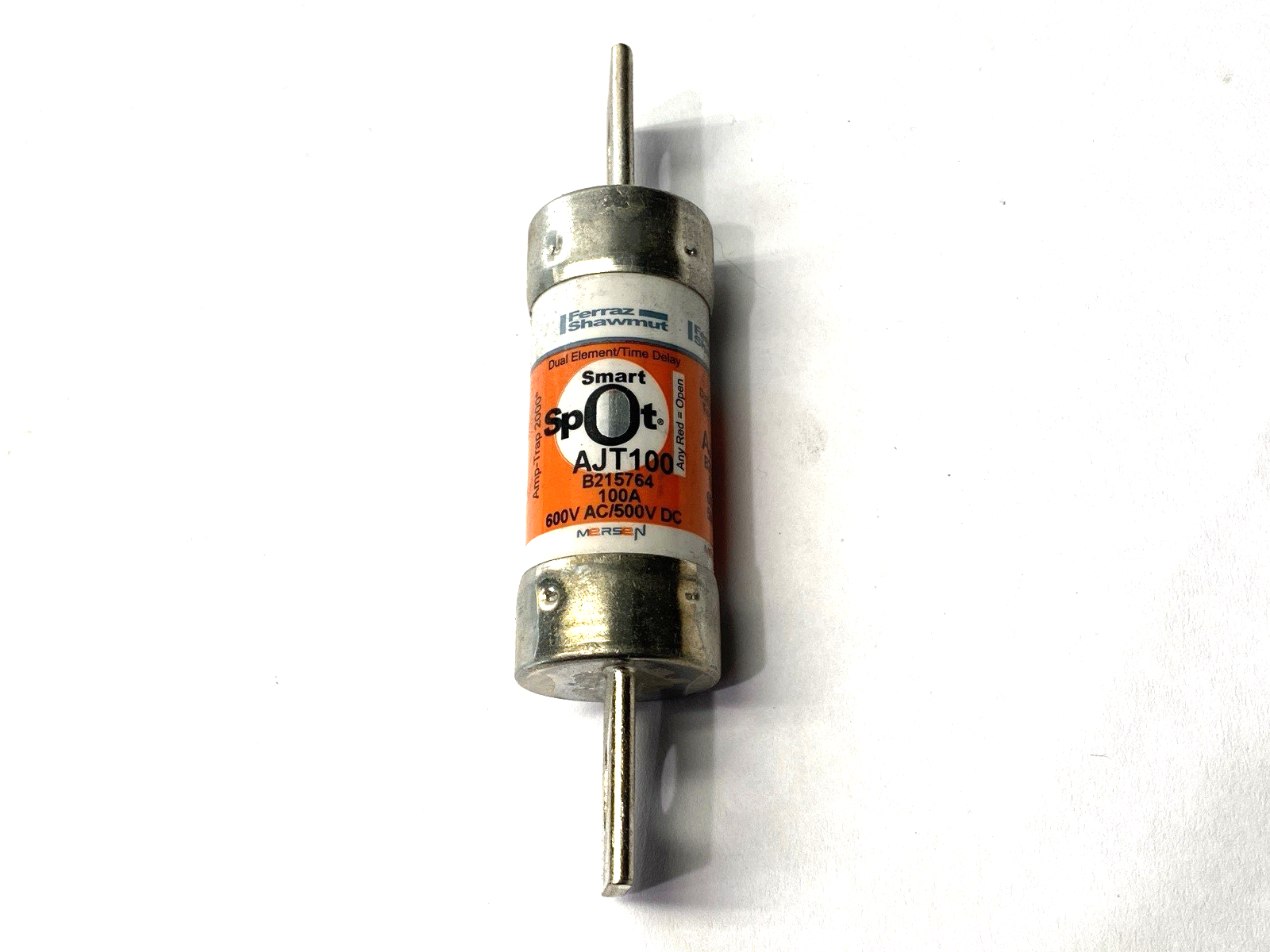 Mersen Ferraz Shawmut AJT100 Dual-Element Time-Delay Fuse 600V 100A SHELFWARE - Maverick Industrial Sales