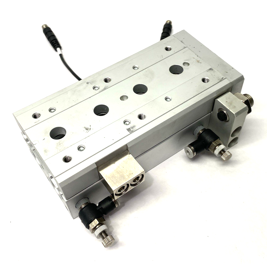 SMC MXS20-75 Guided Slide Table Cylinder 75mm Stroke Adjustable w/ Auto Switches - Maverick Industrial Sales