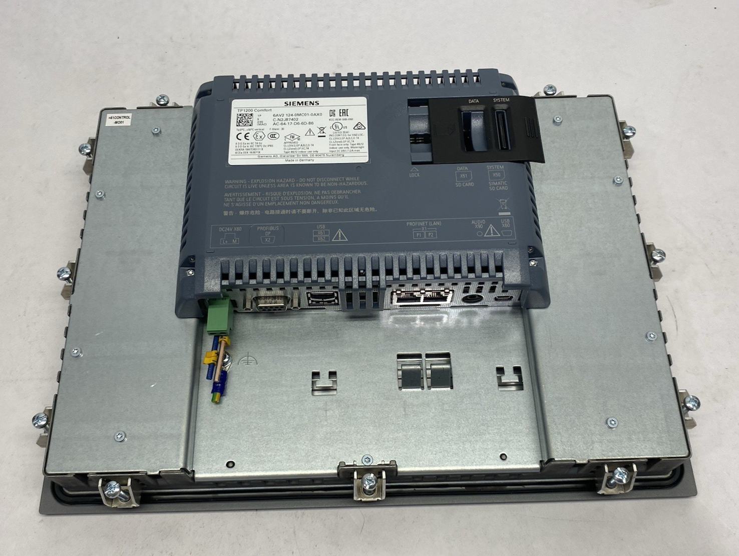 Siemens 6AV2124-0MC01-0AX0 SIMATIC HMI TP1200 Comfort Panel 12", SMALL SCRATCH - Maverick Industrial Sales