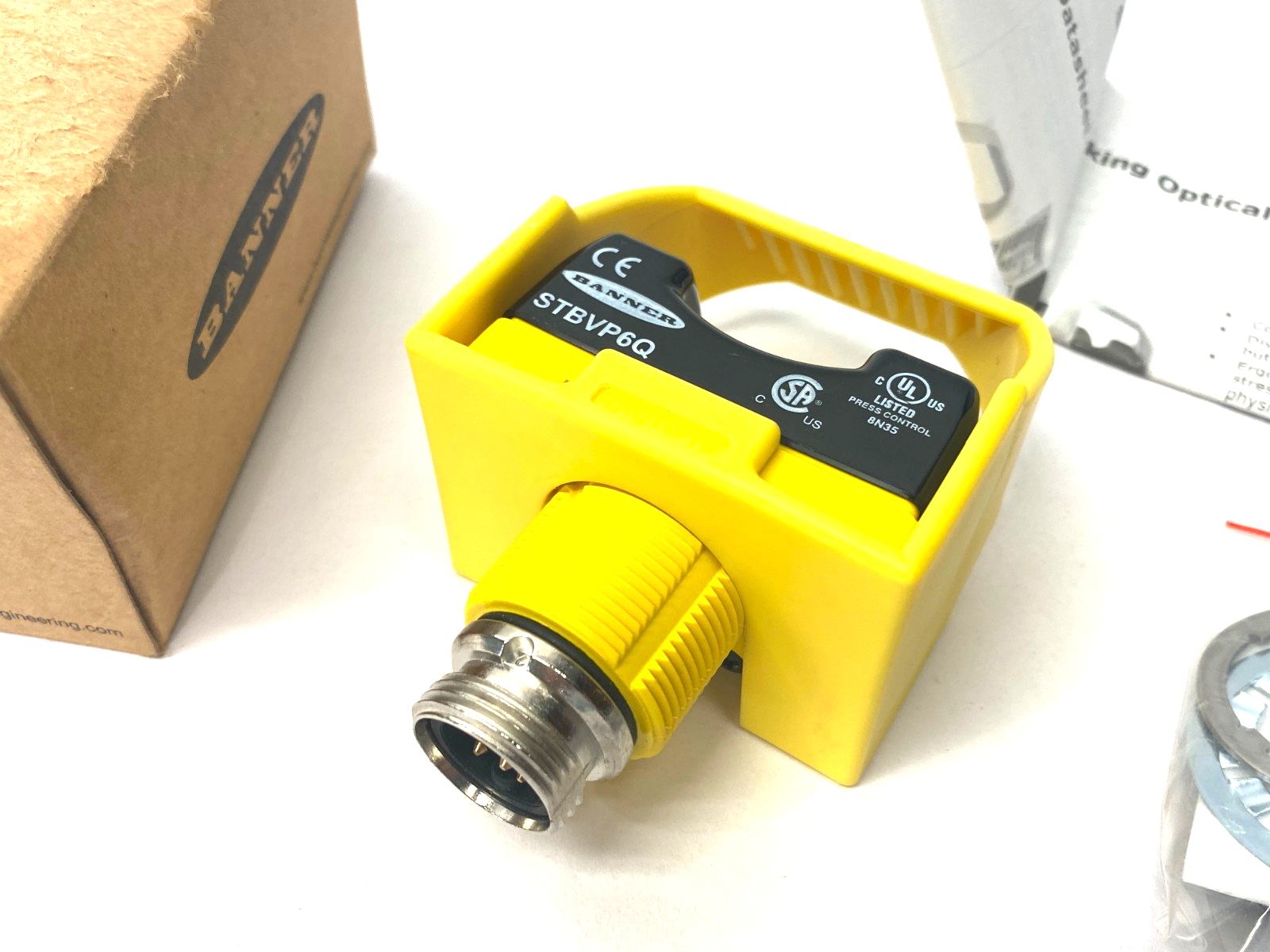 Banner STBVP6Q Self-Checking Touch Button w/Yellow F.C. 64180 - Maverick Industrial Sales