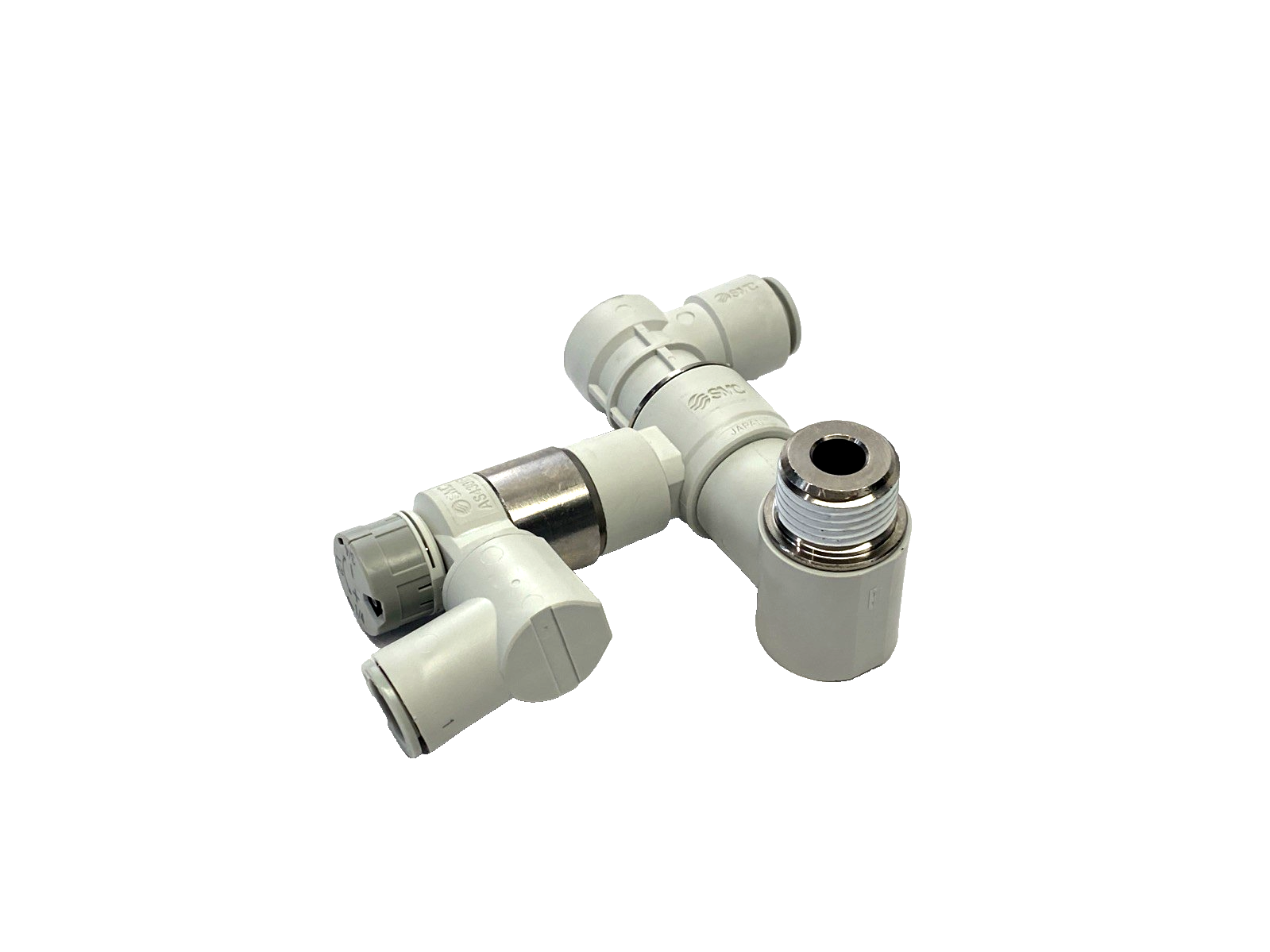 ASP-SUB12E-N04S | SMC Speed Controller w/ Pilot Check Valve, 1/2" NPT 12mm - New – Open box - Maverick Industrial Sales